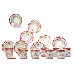 Antique Japanese Set of 10 Tea Coffee Cups Porcelain Eggshell