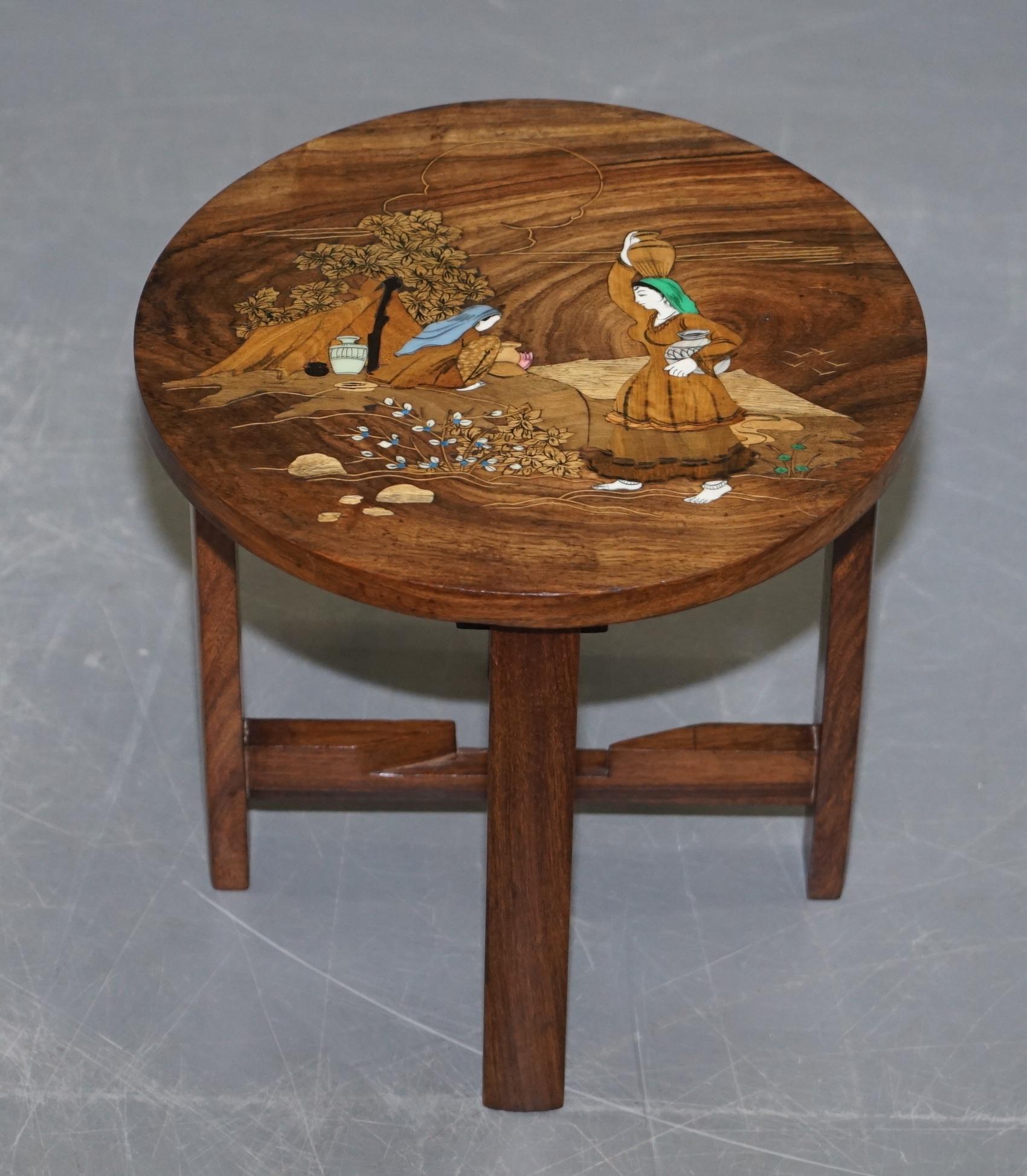 We are delighted to offer for sale this stunning antique Japanese Shibayyama inlaid side table depicting ladies colleting water with large jugs

This table is sublime, absolutely exquisite from every angle, circa 1900, hand made in Japan, I have