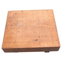 Antique Japanese Shogi Game Board Table, Folk Art, 1920s
