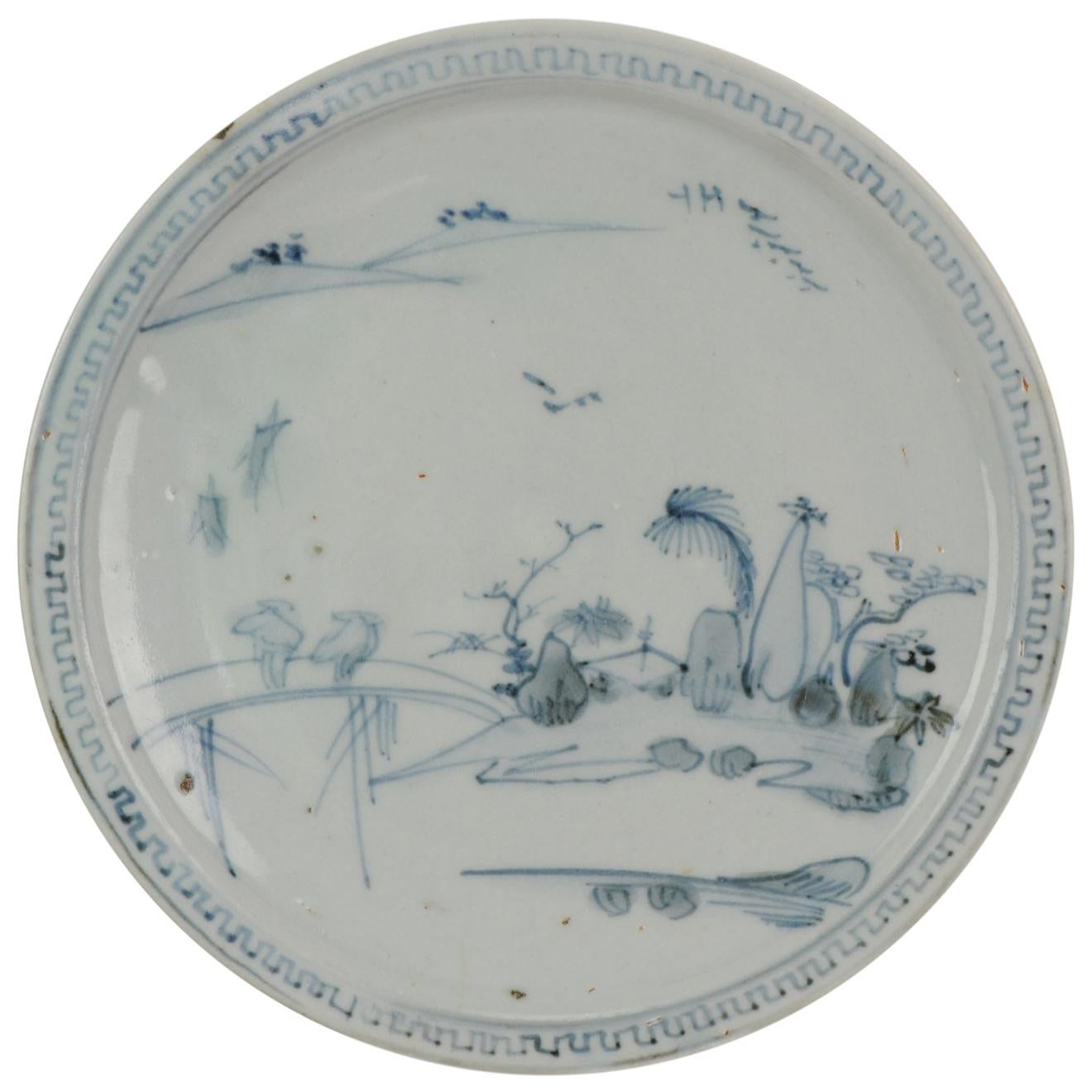 Antique Japanese Shoki Imari Plate circa 1630-1640 Arita Japan Porcelain