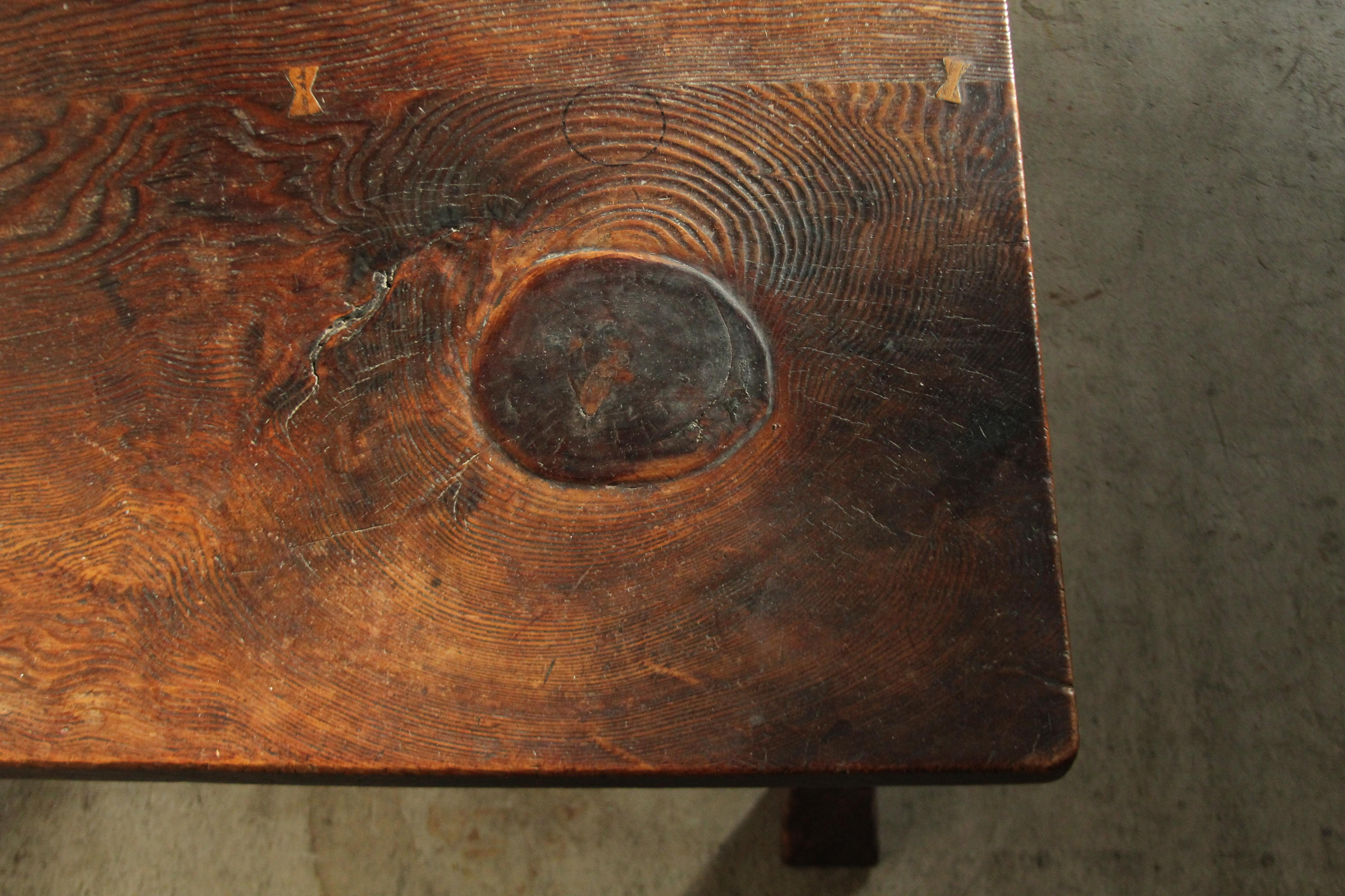 Antique Japanese 'Shou Sugi Ban' Low Cedar Coffee Table, 19th Century   For Sale 11