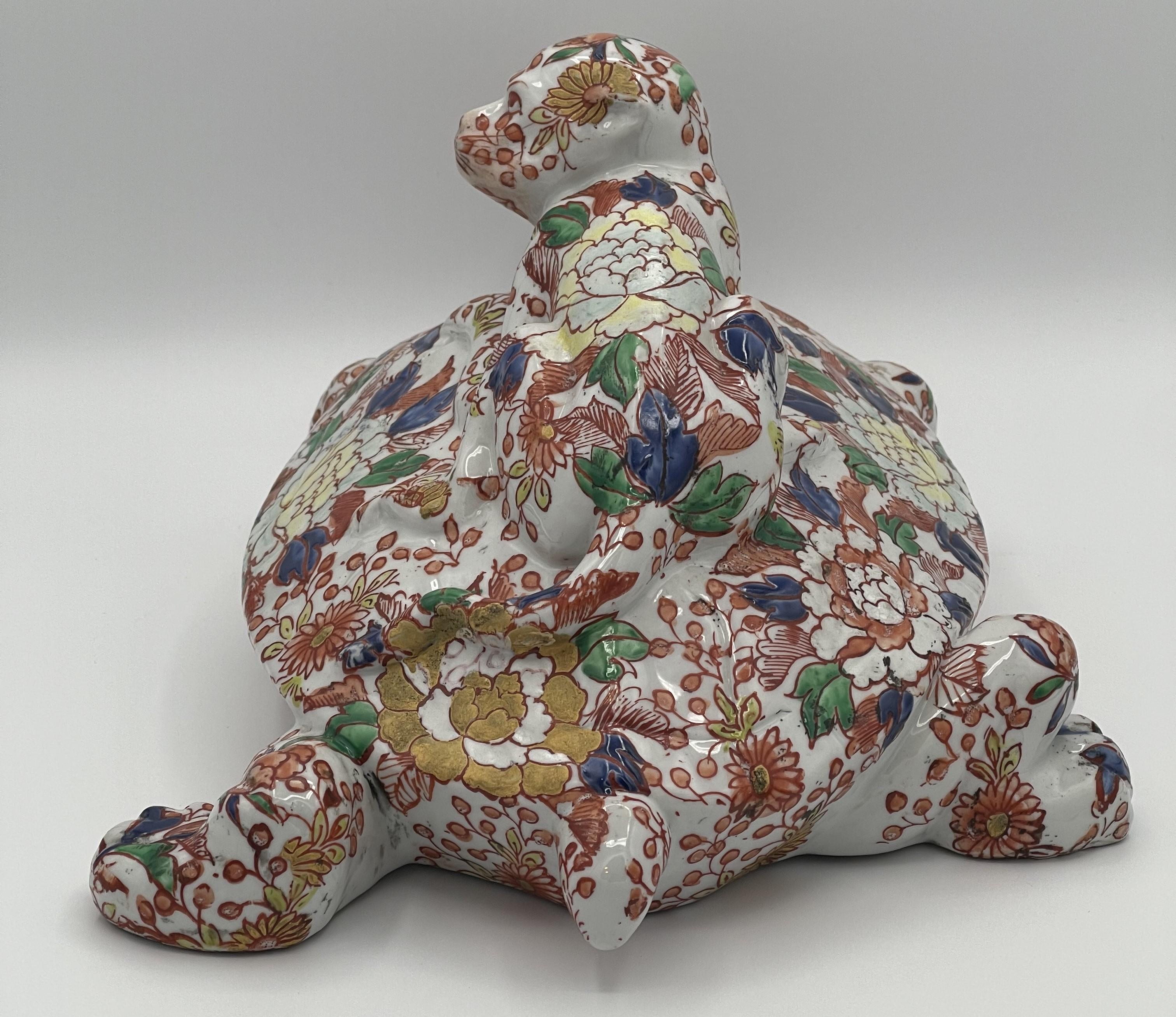 Giapponismo Antica statuetta giapponese firmata Imari Porcelain 