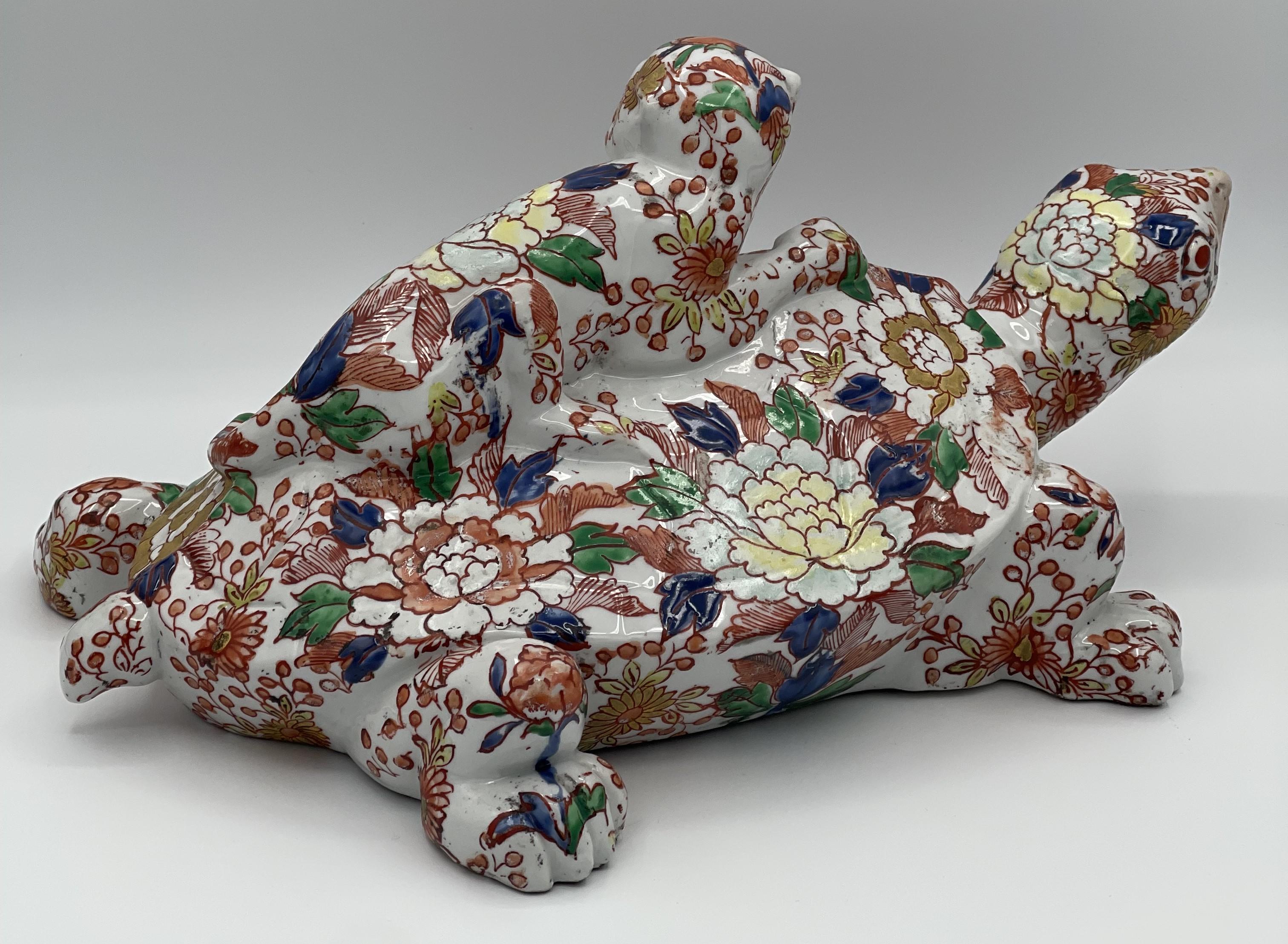 Giapponese Antica statuetta giapponese firmata Imari Porcelain 