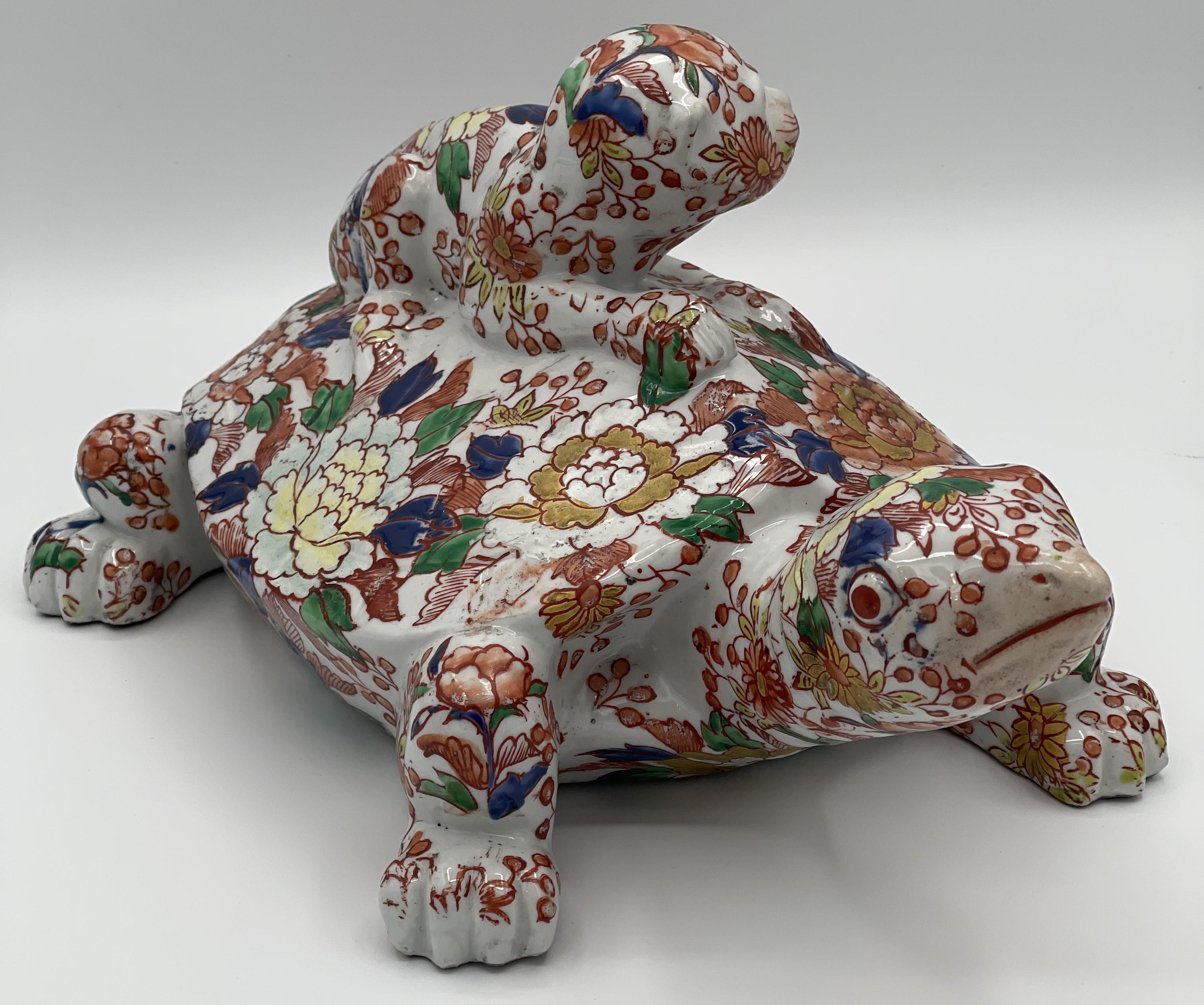 Dipinto Antica statuetta giapponese firmata Imari Porcelain 