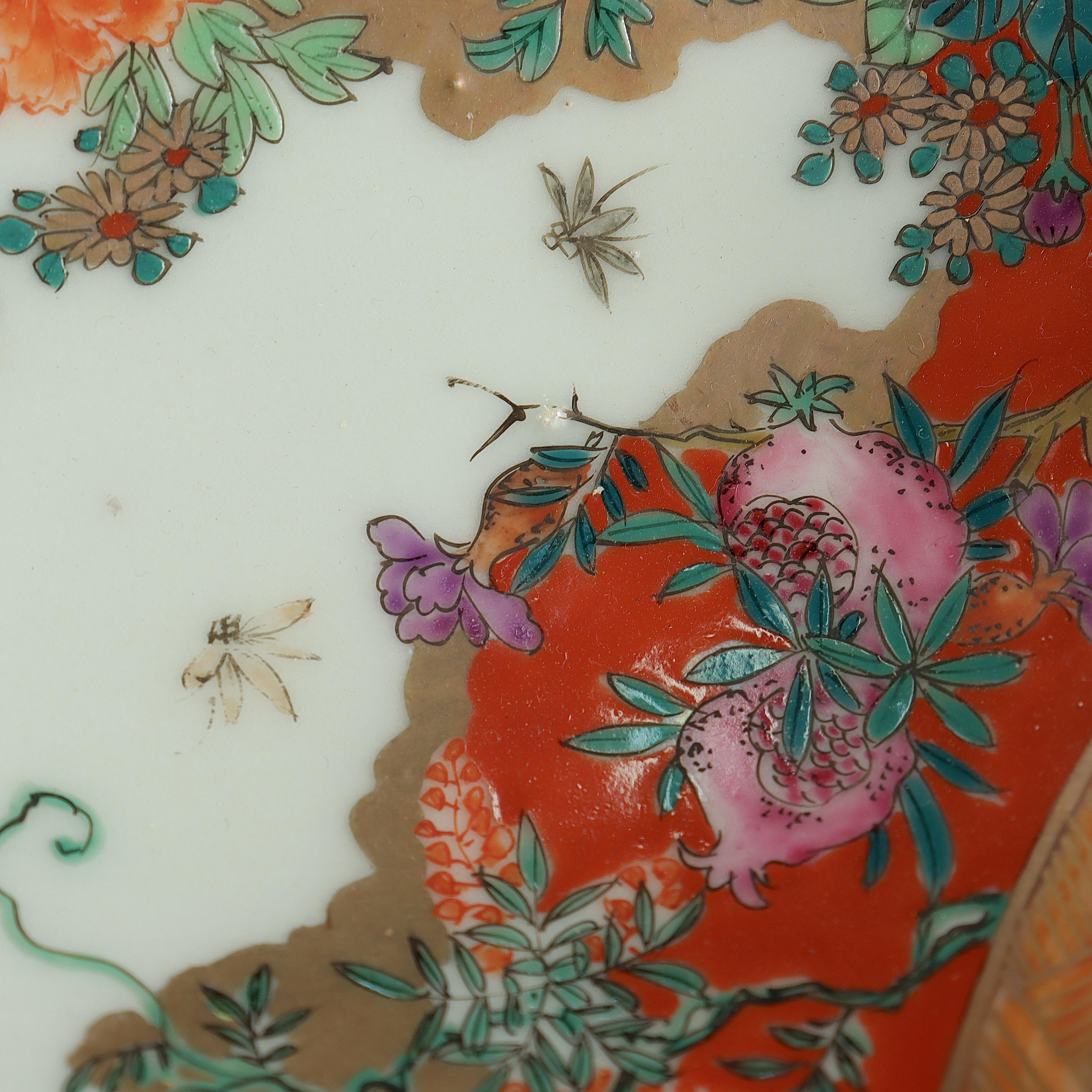 Antike japanische, pflaumenfrmige Schale aus signiertem Imari-Porzellan von Hichozan Fukagawa im Angebot 7