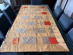 Antique Japanese Silk Kesa Monk's Robe with Patchwork Meiji Era