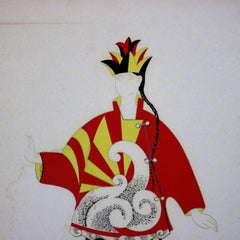 Antique Japanese Sketch of Myoo Buddha Attributed to Hokusai Manga, circa 1840