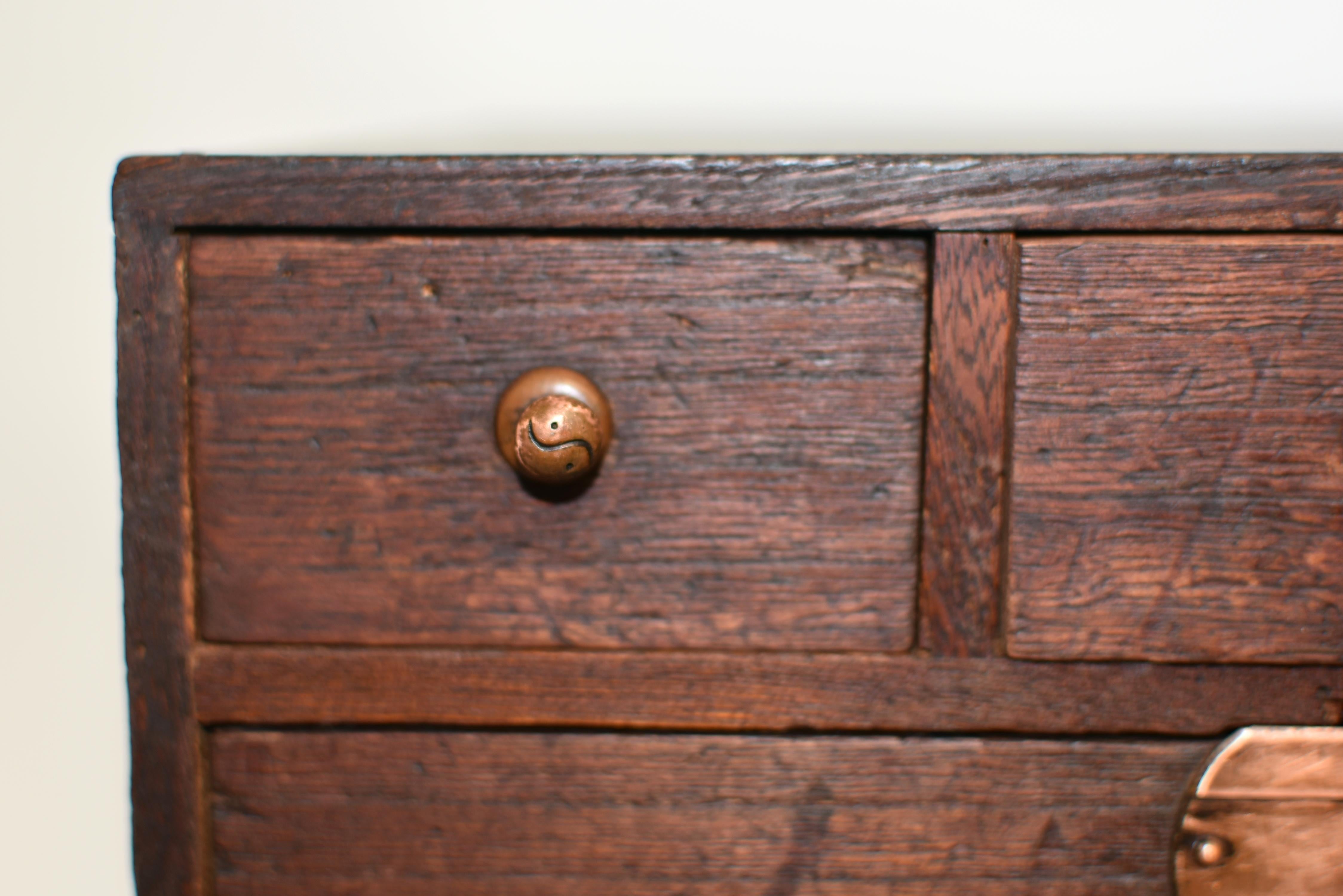 Antique Japanese Small Tansu Drawers Meiji 13