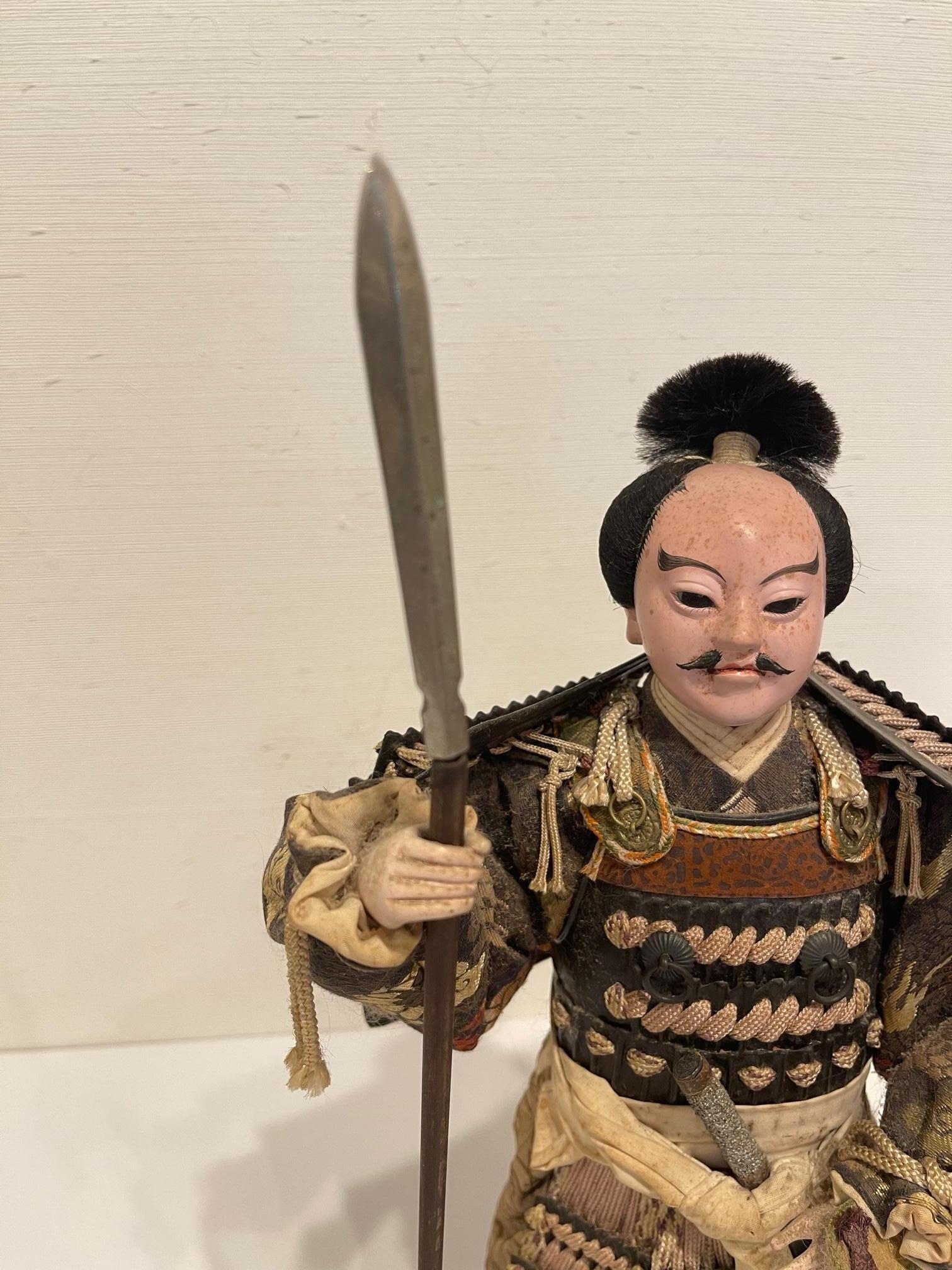 Antique Japanese Standing Samurai Foot Soldier, Circa 1870-1880 2
