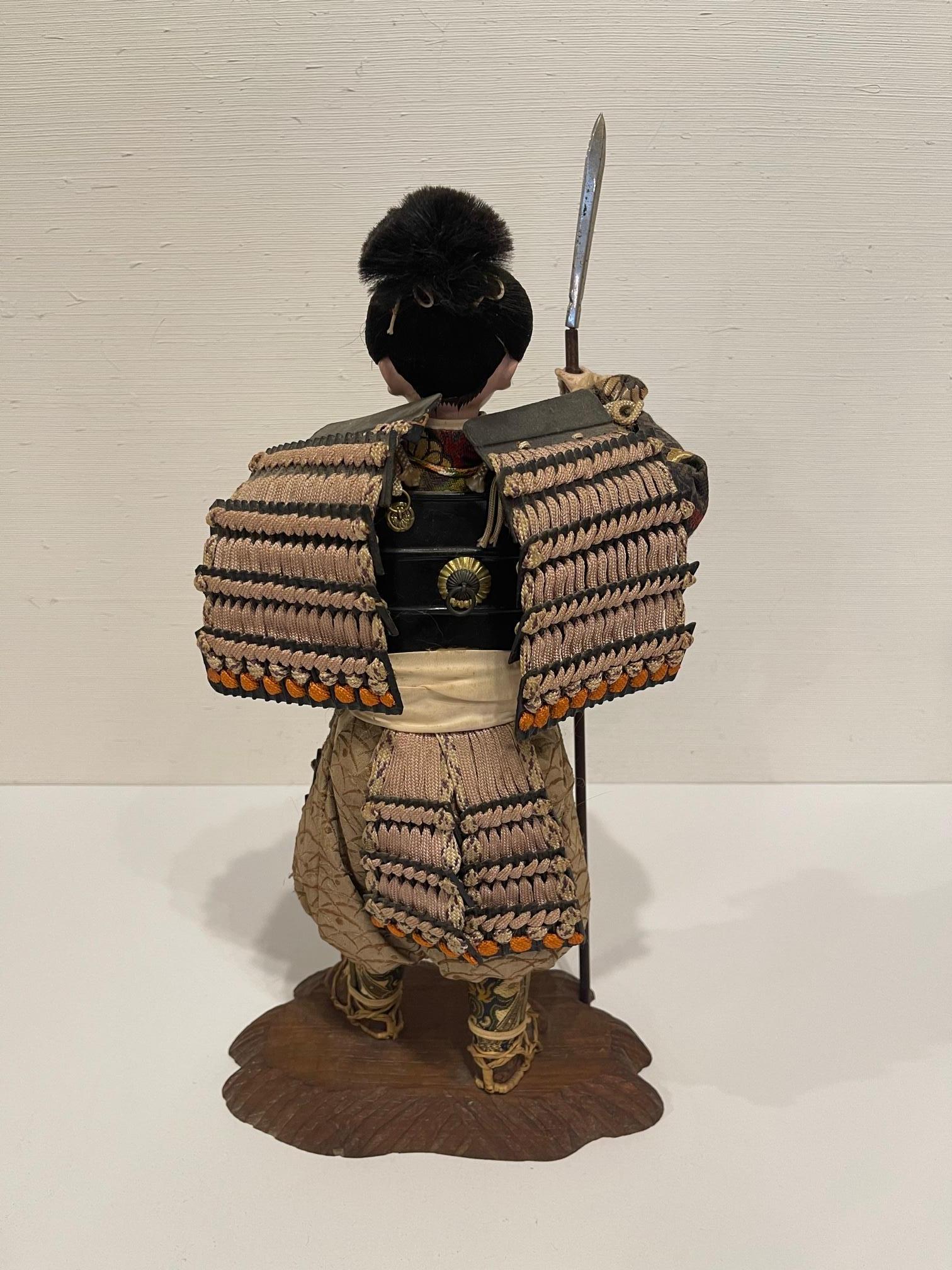 Meiji Antique Japanese Standing Samurai Foot Soldier, Circa 1870-1880
