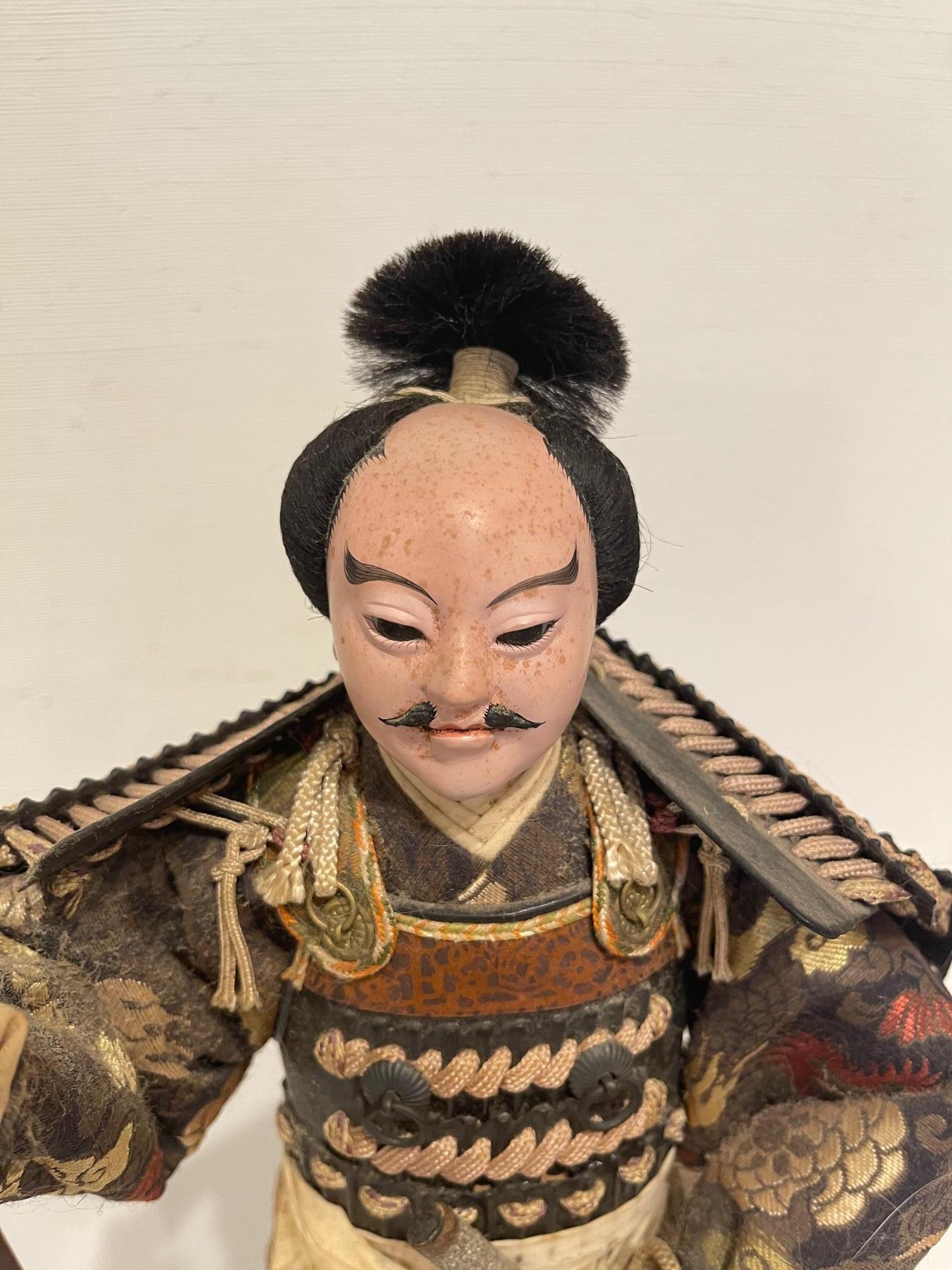 19th Century Antique Japanese Standing Samurai Foot Soldier, Circa 1870-1880