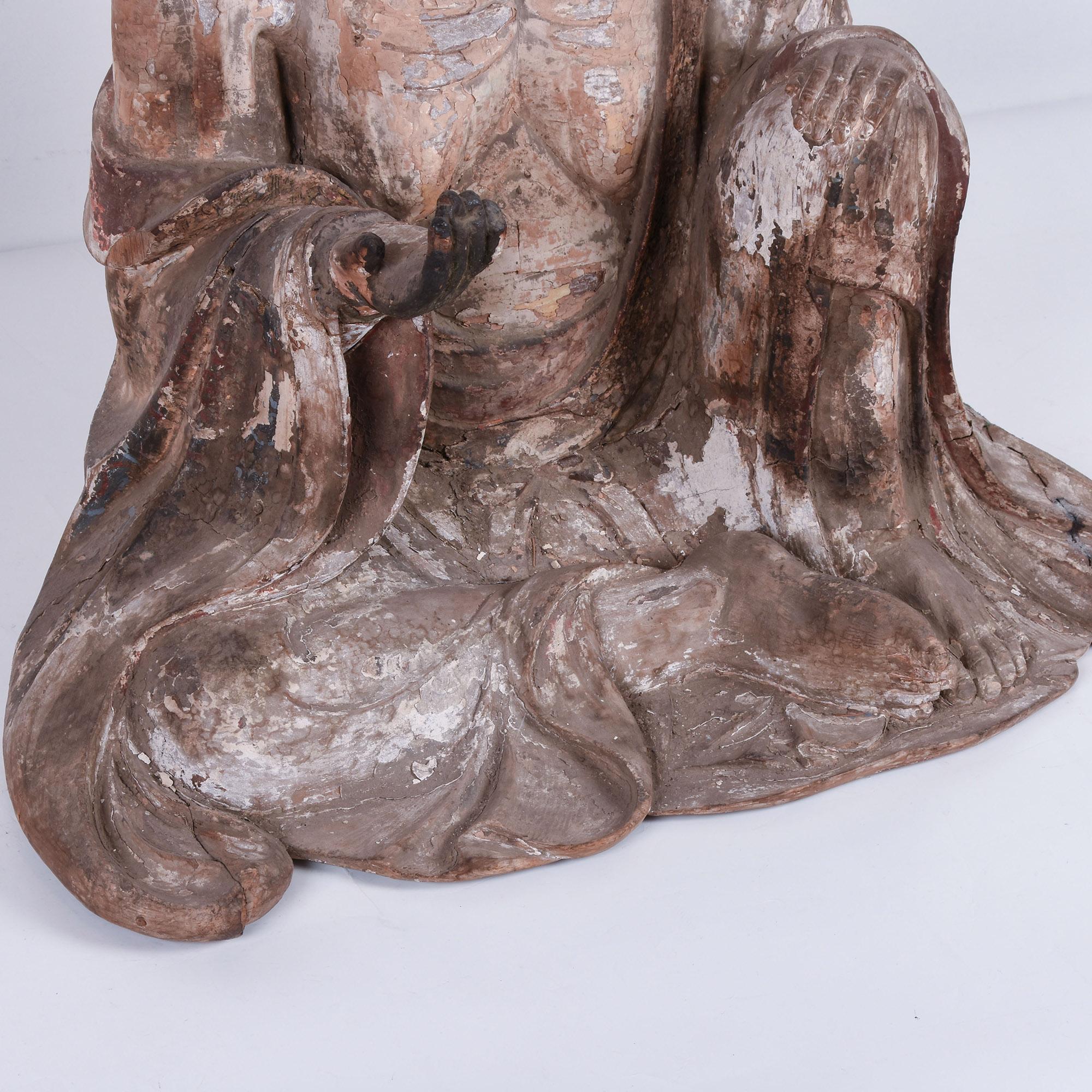 Antique Japanese Statue of Datsue-ba or Shozuka No Baba, circa 14th Century In Good Condition For Sale In Prahran, Victoria