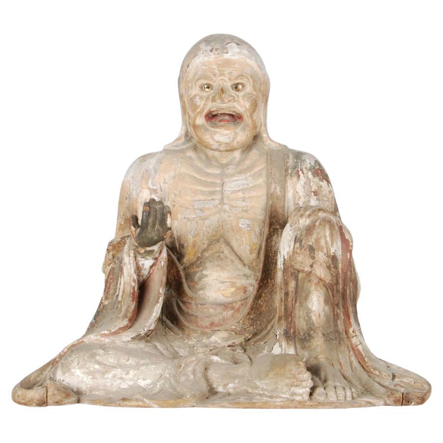 Antike japanische Statue von Datsue-ba oder Shozuka No Baba, ca. 14. Jahrhundert im Angebot