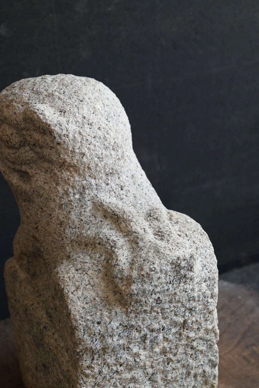 Antique Japanese stone lion statue/19th century/Edo period/Garden decoration 5