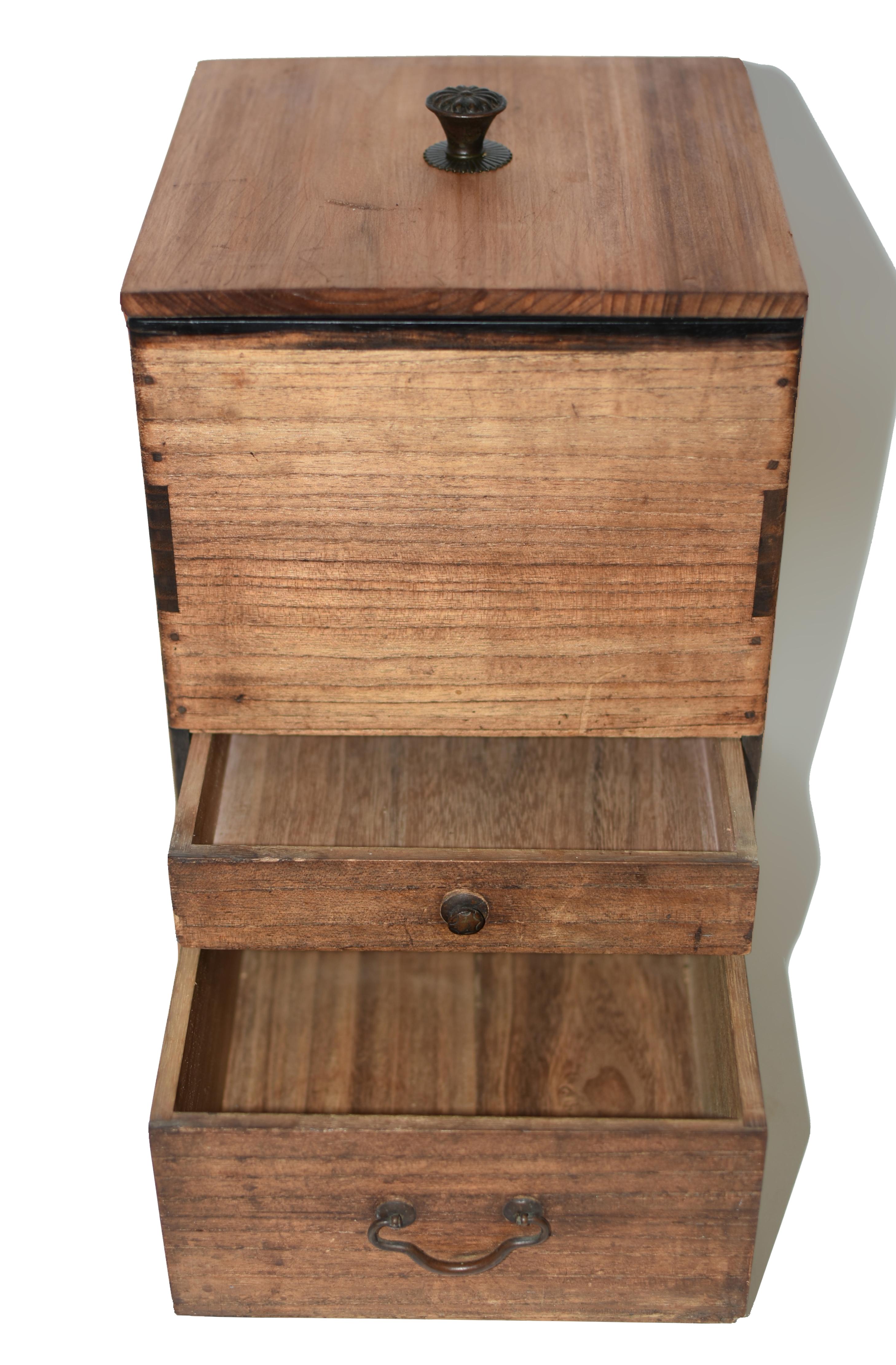19th Century Antique Japanese Storage Box For Sale