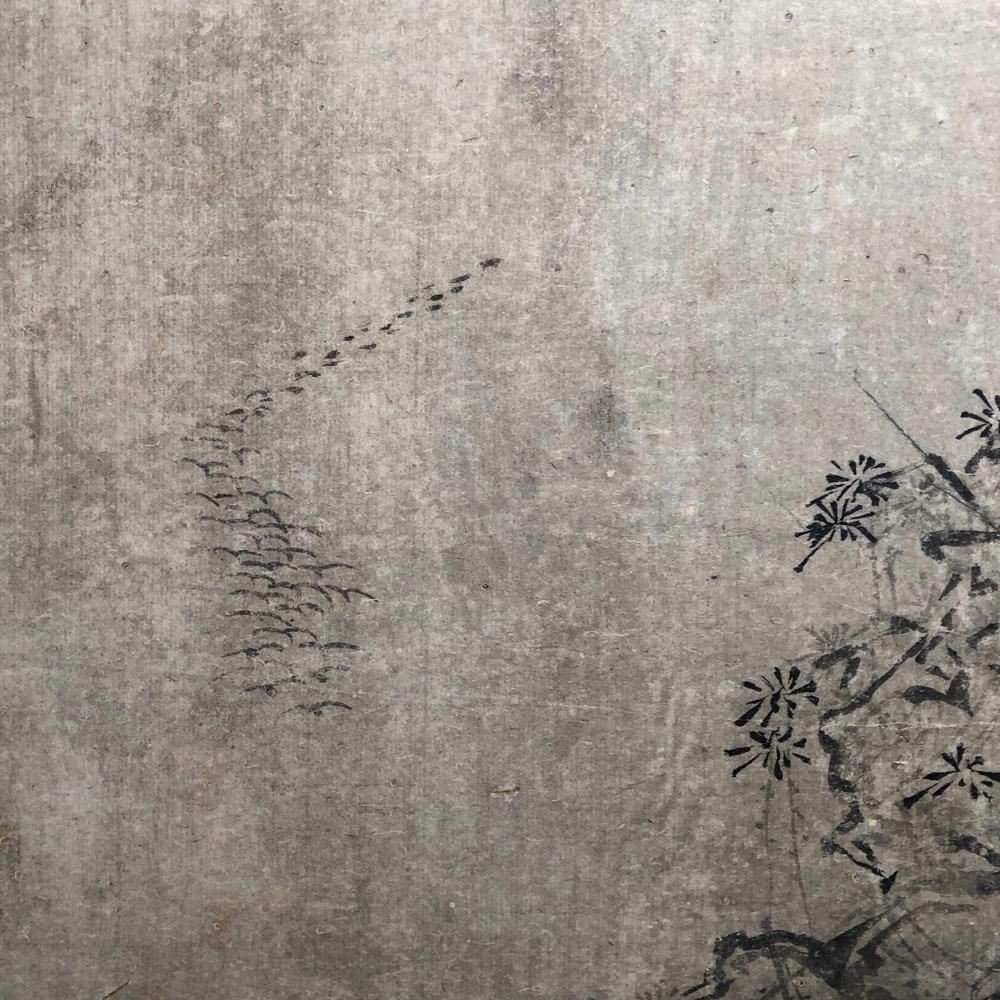 Antike japanische Suibokuga-Landschaft von Kano Tokinobu, 17. Jahrhundert. (Handbemalt) im Angebot
