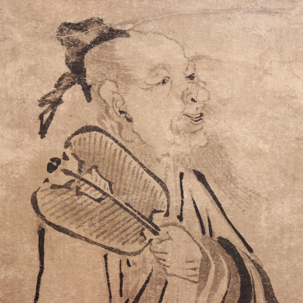 Antiker japanischer Suibokuga Sage von Kano Tokinobu, 17. Jahrhundert. (Edo) im Angebot