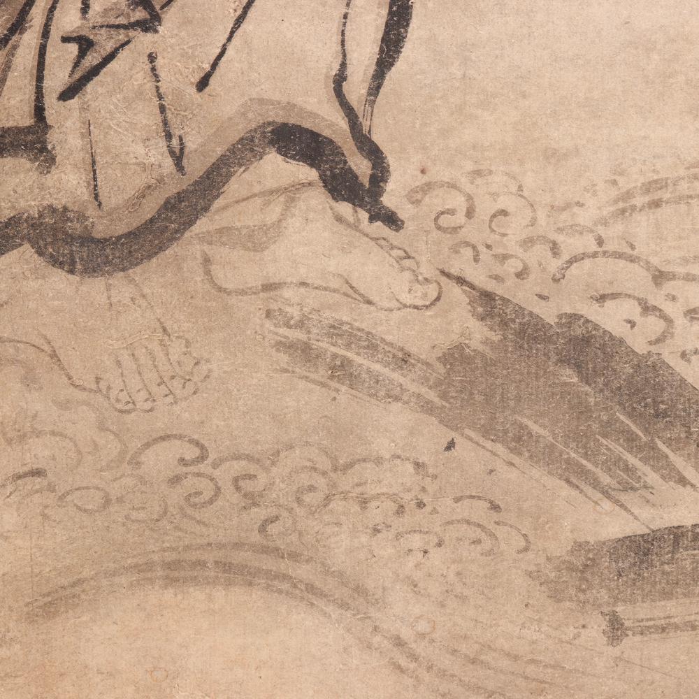 Antiker japanischer Suibokuga Sage von Kano Tokinobu, 17. Jahrhundert. (Japanisch) im Angebot