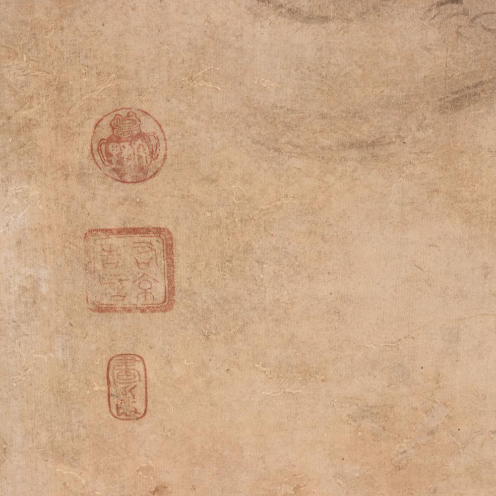 Antiker japanischer Suibokuga Sage von Kano Tokinobu, 17. Jahrhundert. (Handbemalt) im Angebot