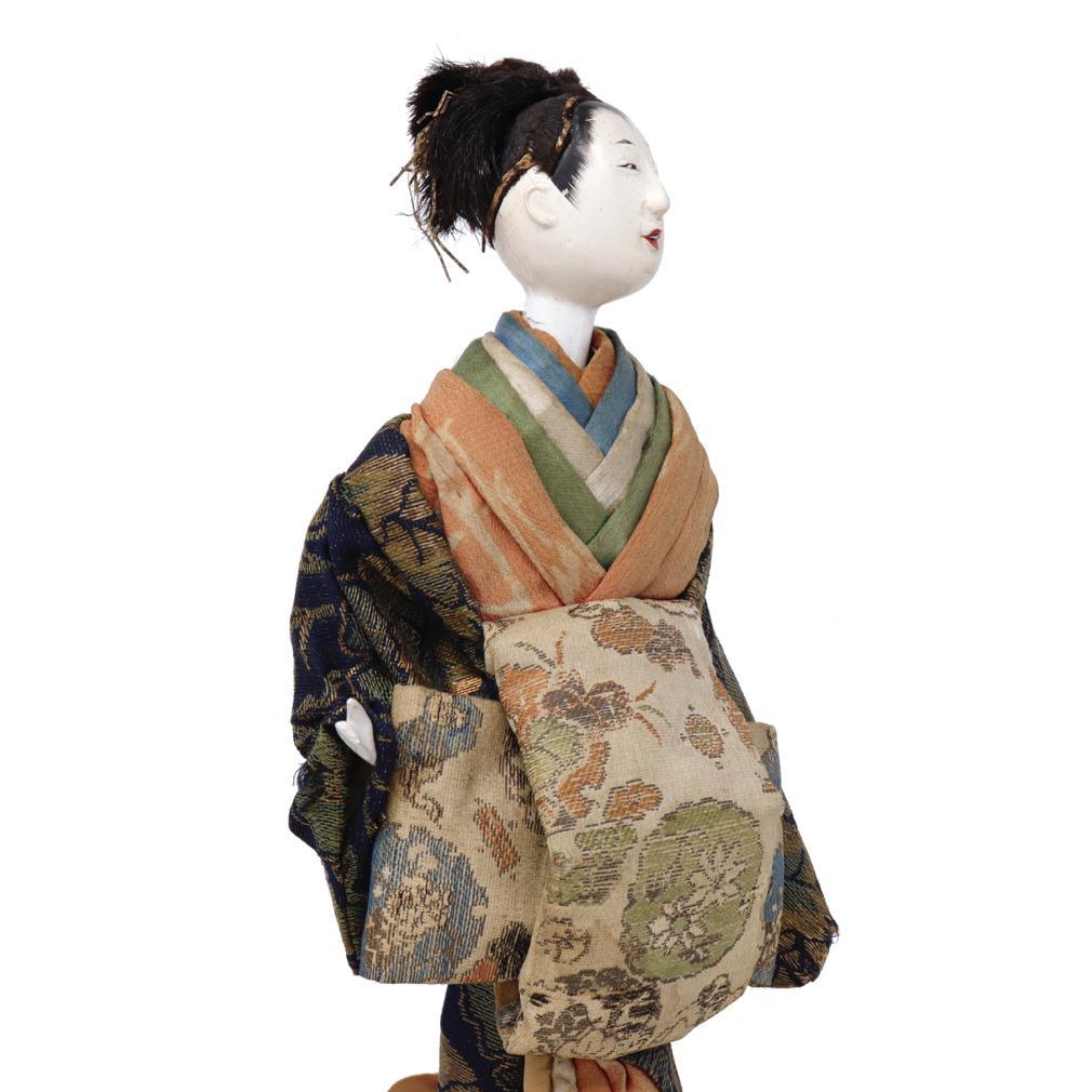 Antique Japanese Takeda Ningyo of an Oiran, Edo Period For Sale 3