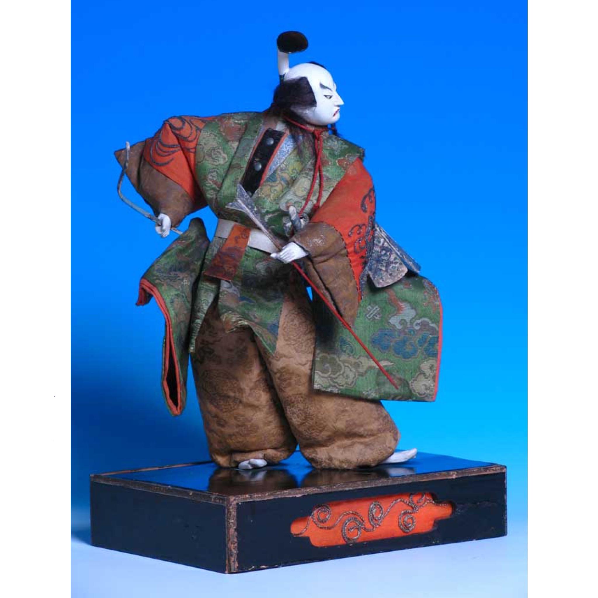 Hand-Crafted Antique Japanese Takeda Ningyo, Soga no Goro Tokimune