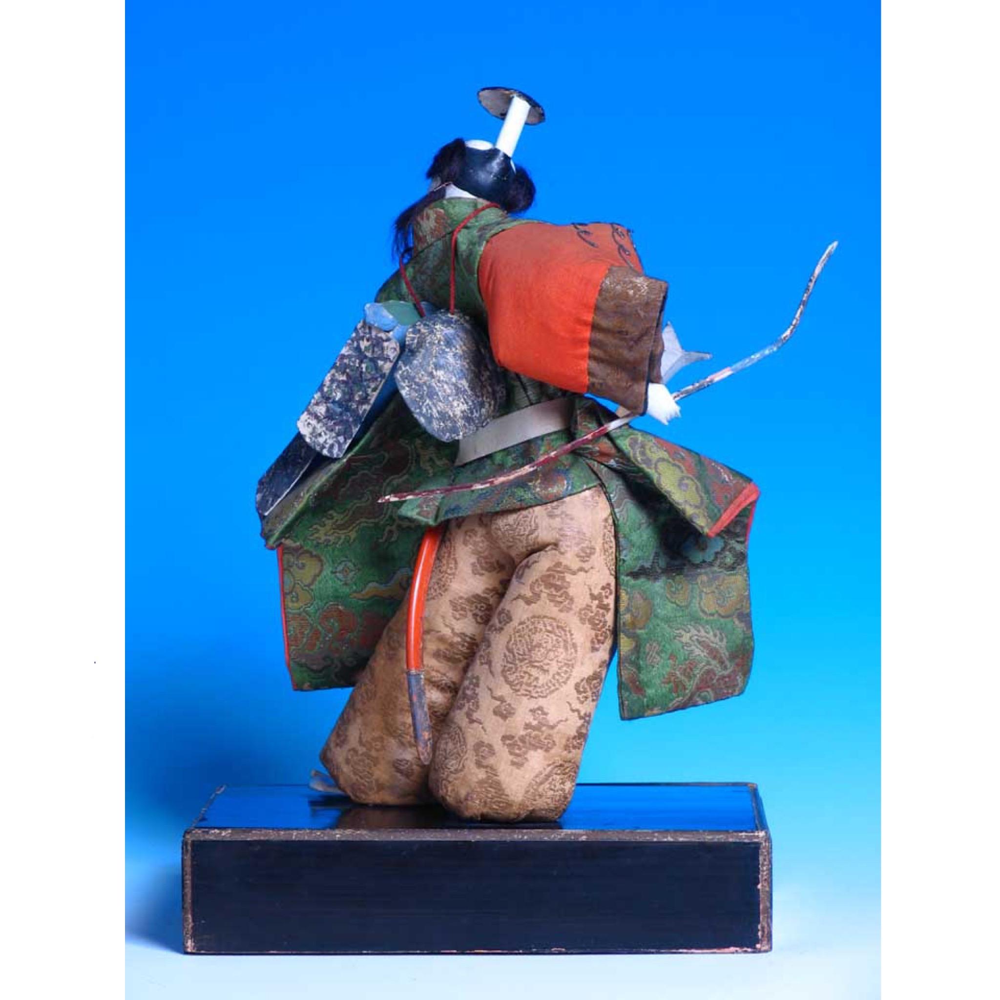Antique Japanese Takeda Ningyo, Soga no Goro Tokimune In Good Condition In Point Richmond, CA