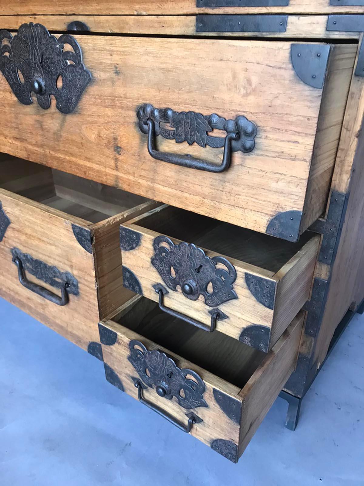 Antique Japanese Tansu on Custom Stand 1