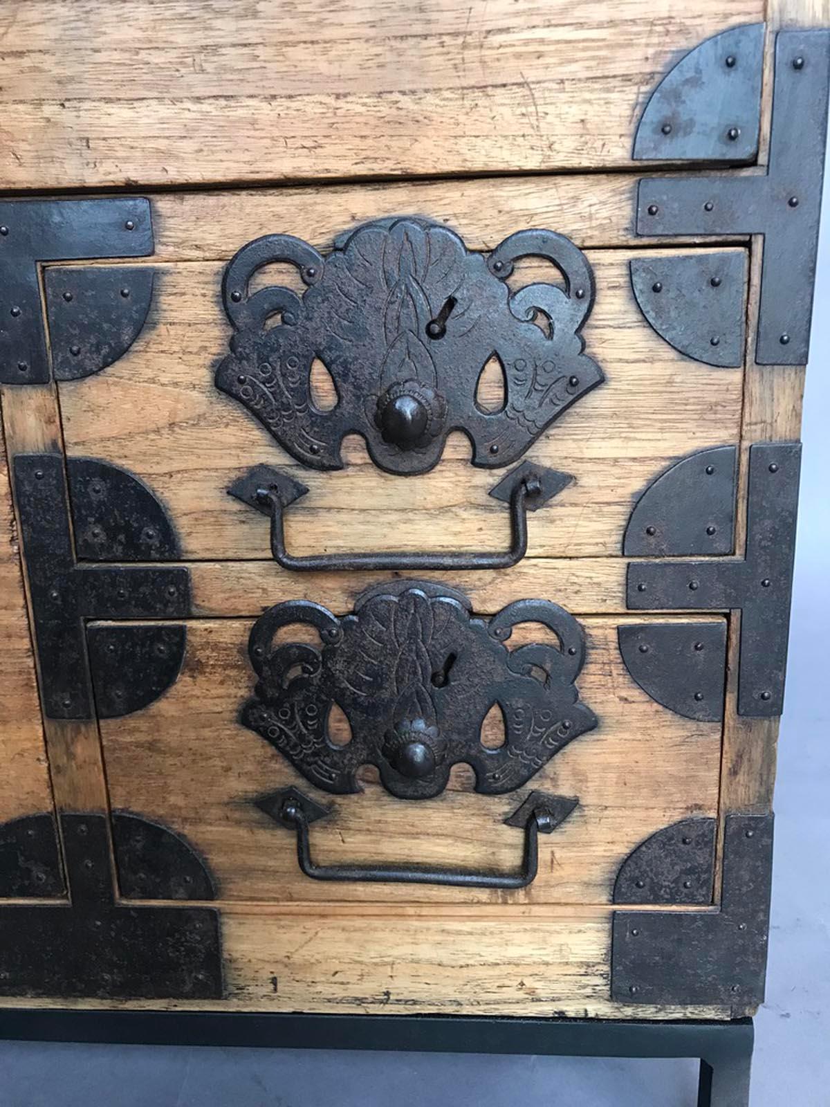 Antique Japanese Tansu on Custom Stand 2