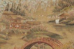 Antique Japanese Tapestry with Scenic Landscape Design - Rug & Kilim