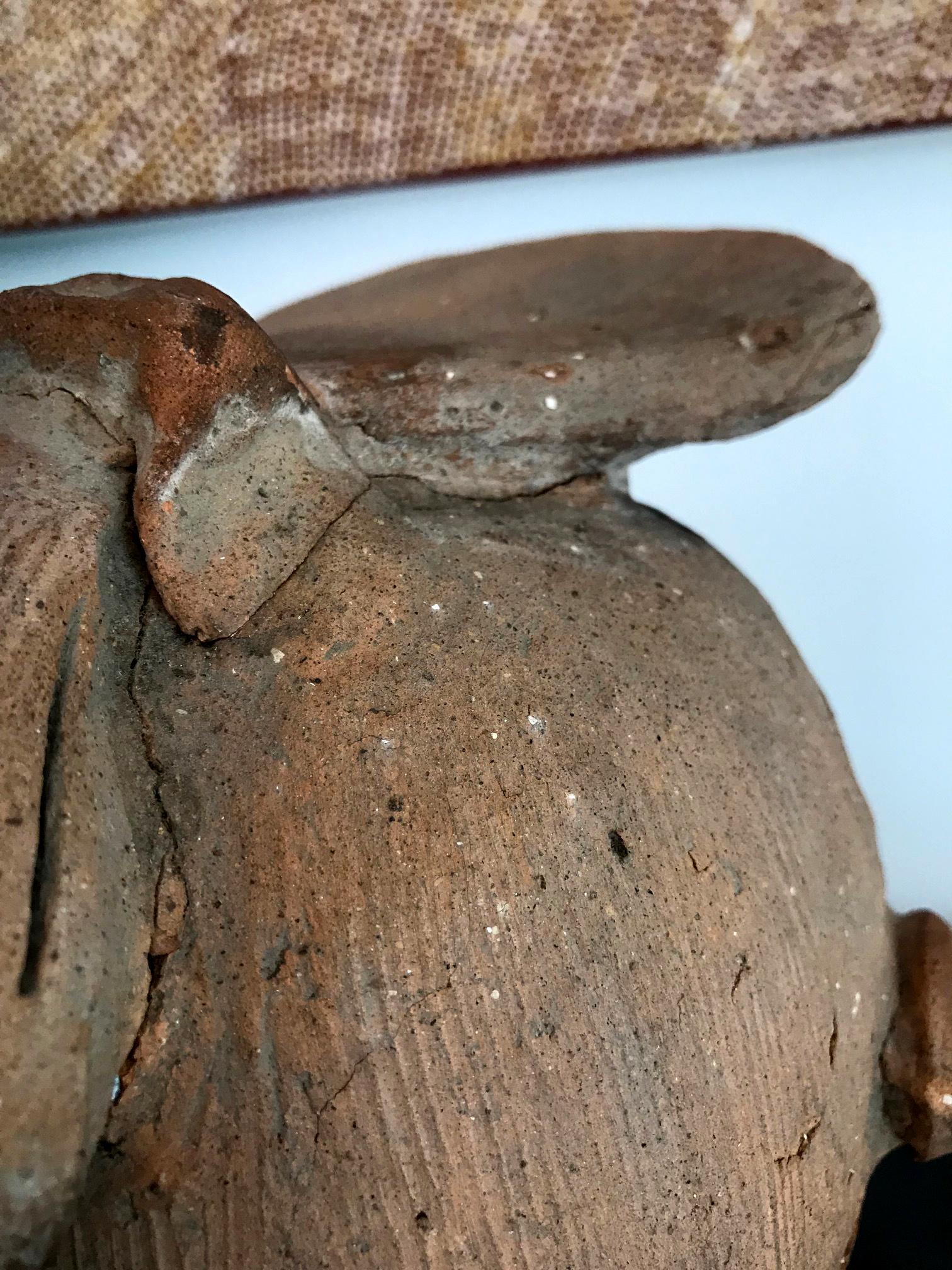 Antique Japanese Terracotta Haniwa Figure Head 2