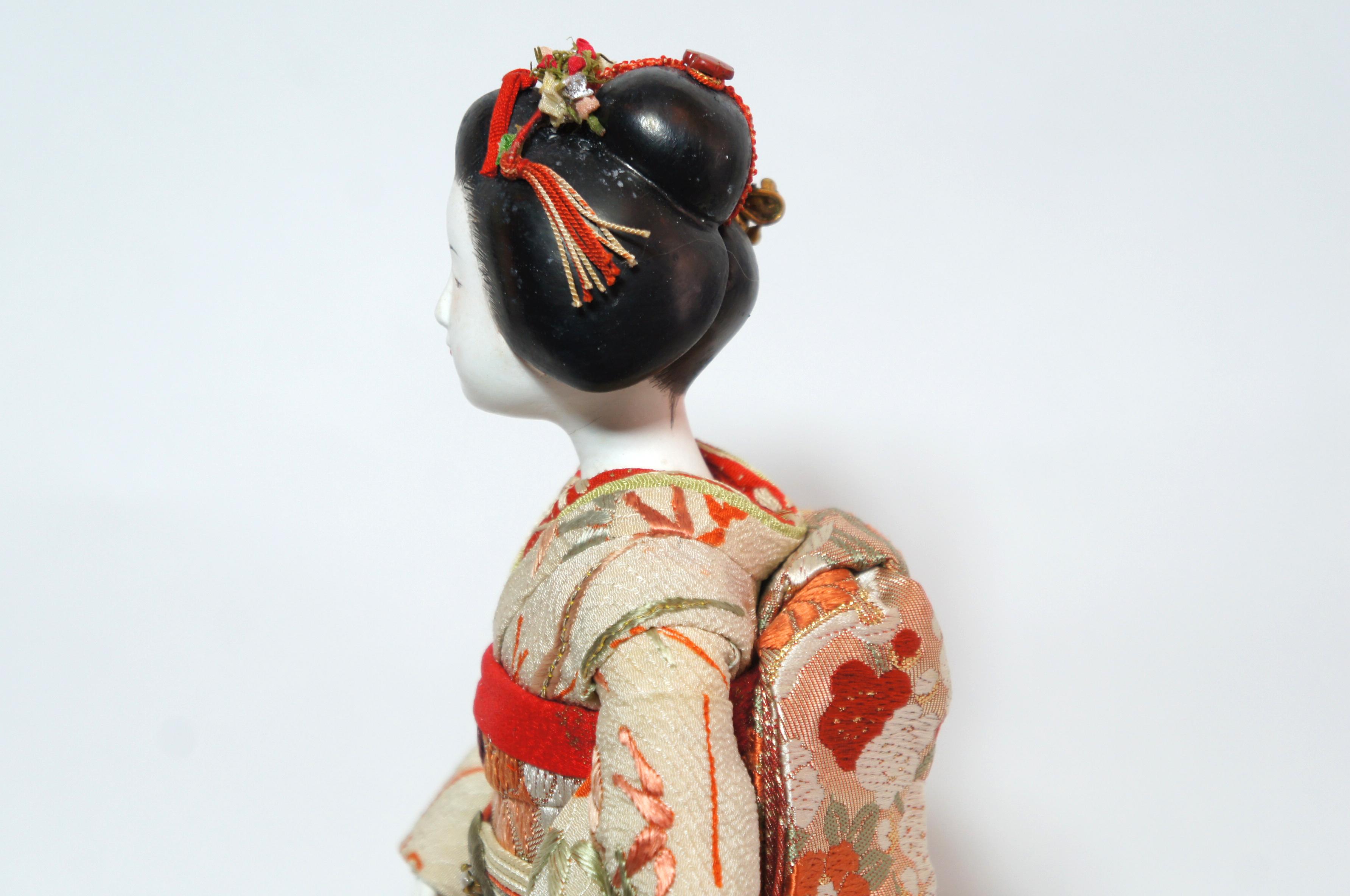 Antique Japanese Traditional 'KIMEKOMI' Doll Taisho Era 1912-1926s 9