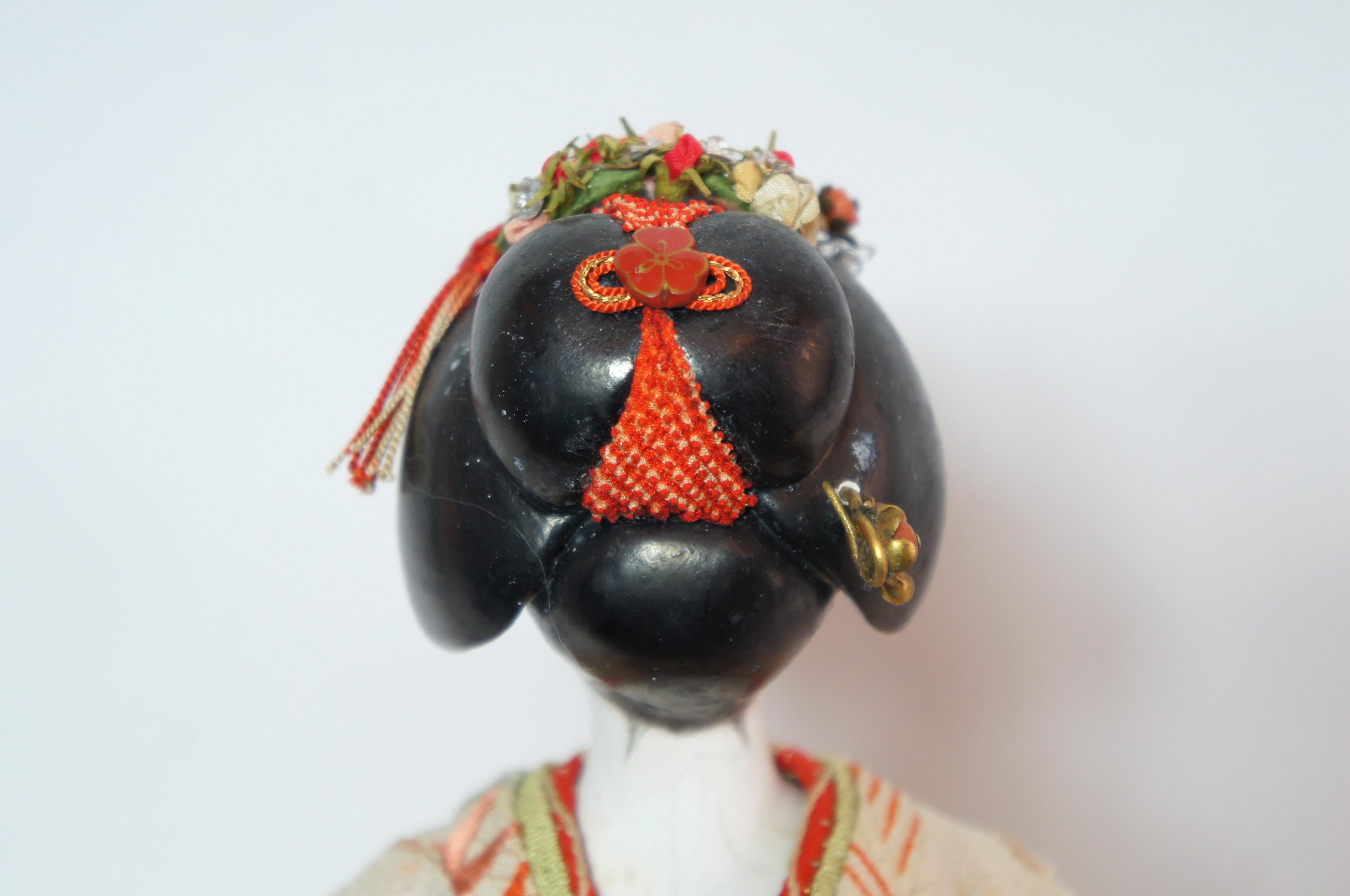 Antique Japanese Traditional 'KIMEKOMI' Doll Taisho Era 1912-1926s 11