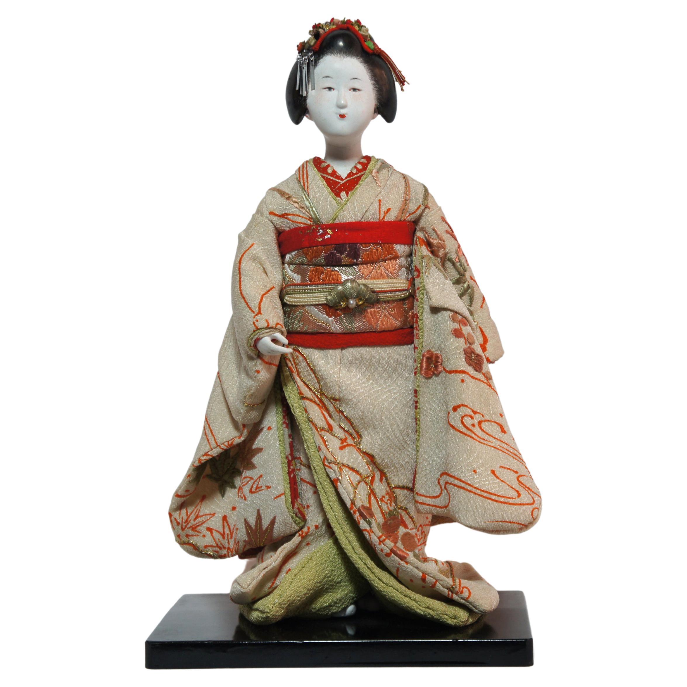 Antique Japanese Traditional 'KIMEKOMI' Doll Taisho Era 1912-1926s
