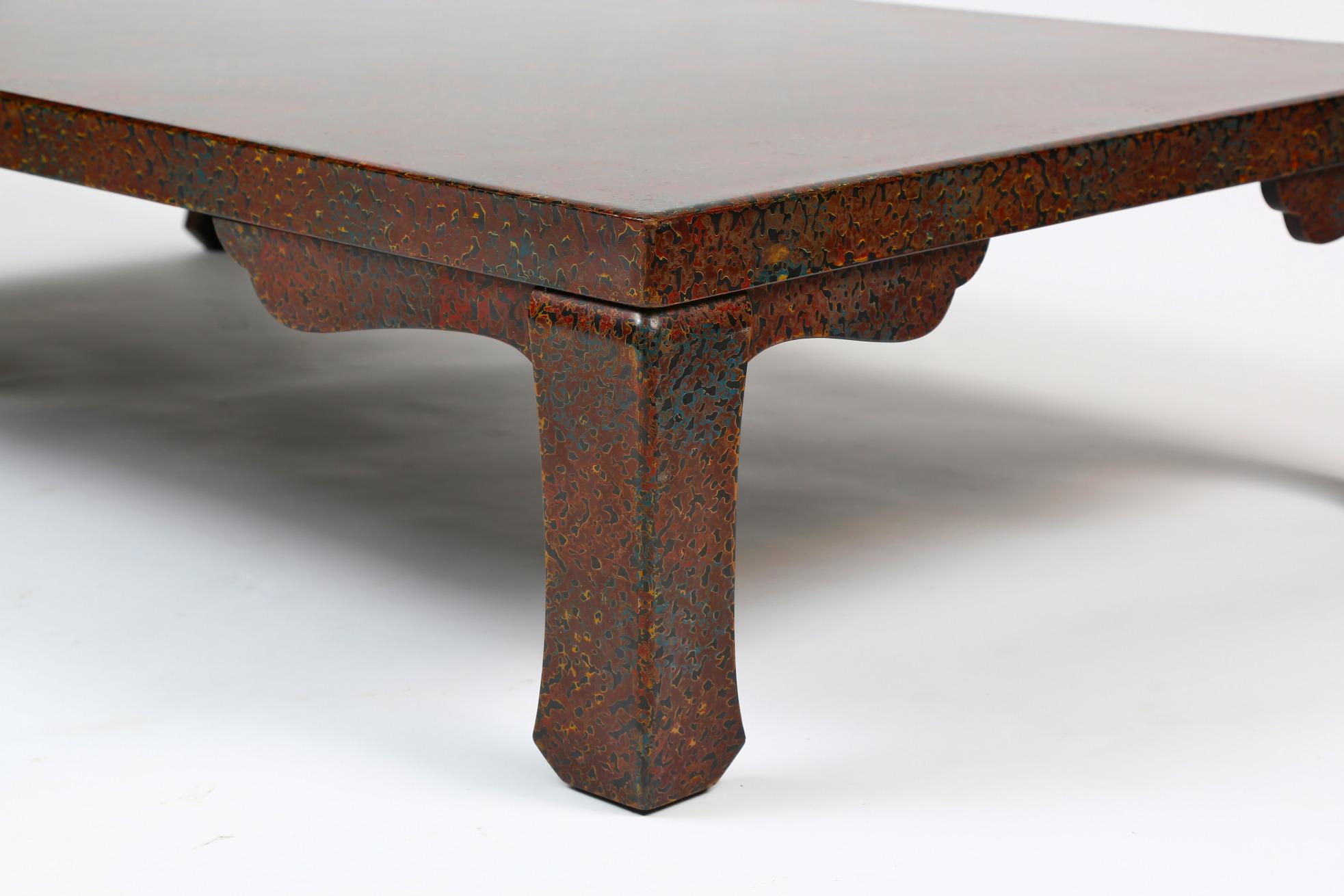 Antique Japanese Tsugaru Lacquer Low Table For Sale at 1stDibs