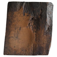 Antique Japanese wall hanging wooden board / 1868-1920 / Abstract painting-like