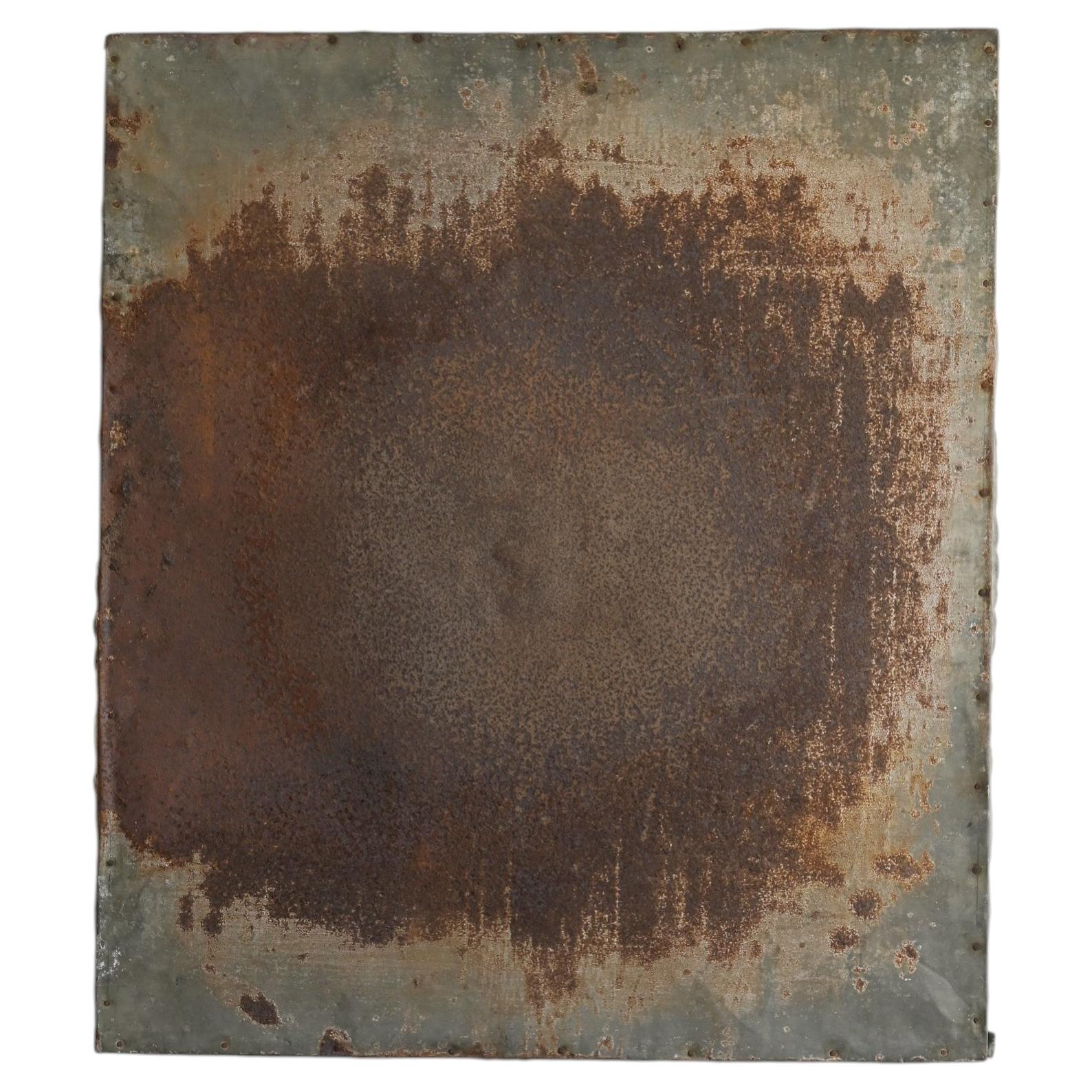 Antique Japanese Wall-mounted object / Rusted tin wall art / Meiji-Showa / OB336