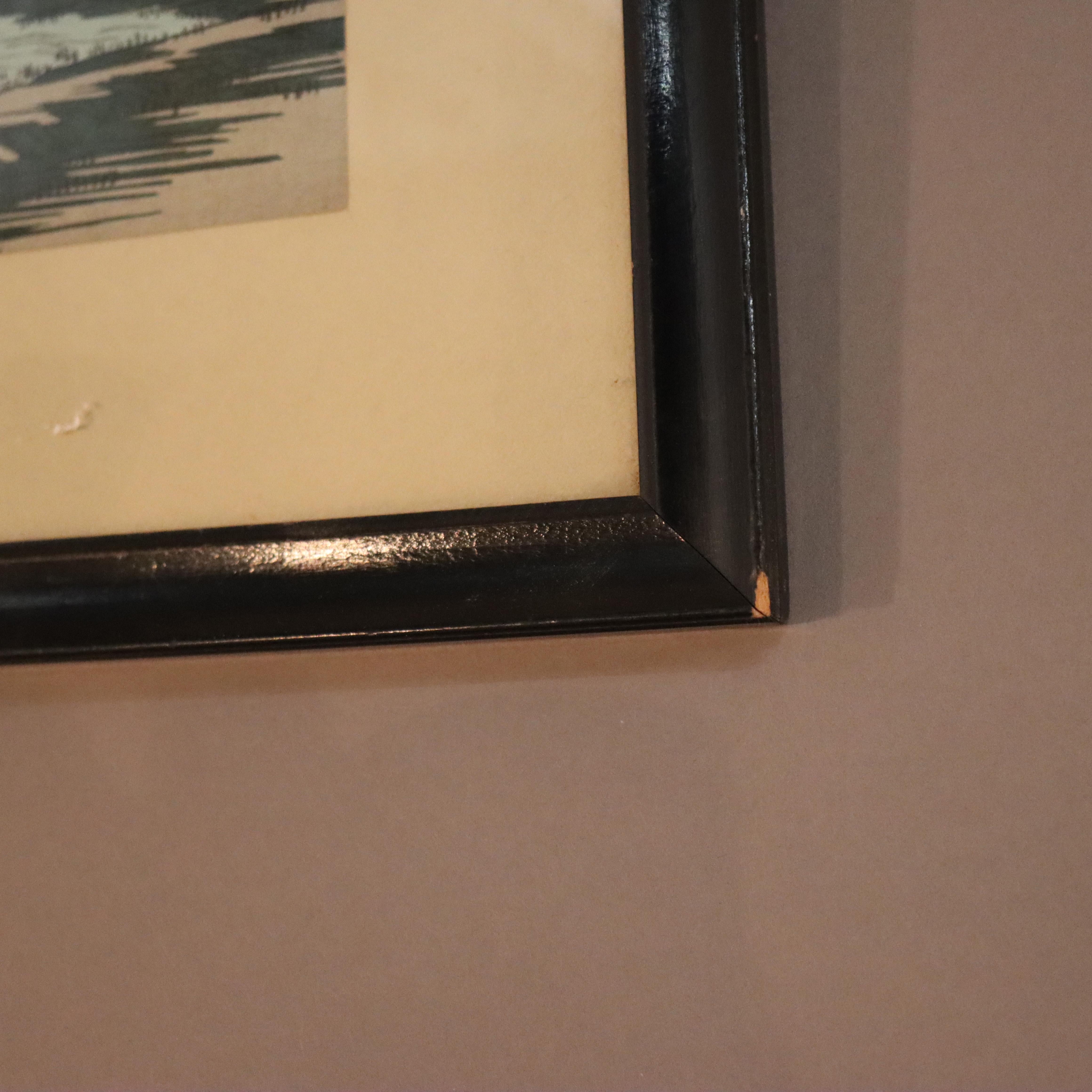 Ancienne gravure sur bois japonaise 