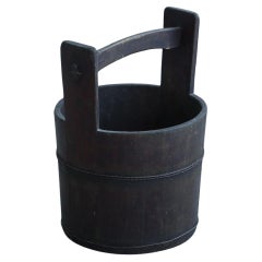Antique Japanese Wood Bucket , Ocject, Wabi-Sabi