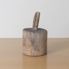 Antique Japanese Wood Pounding Mallet, Early 1900s