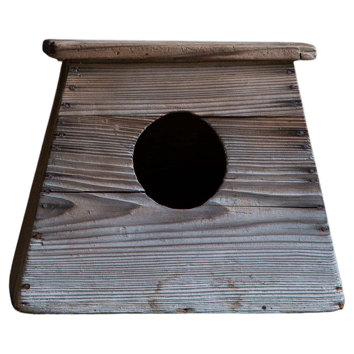 Tabouret japonais ancien en bois, Fumidai wabi sabi organic mingei en vente