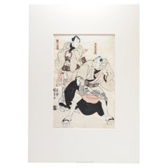 Antiker japanischer Holzschnitt – Schauspieler – Utagawa Kuniyoshi Japanisch, 1797-1861