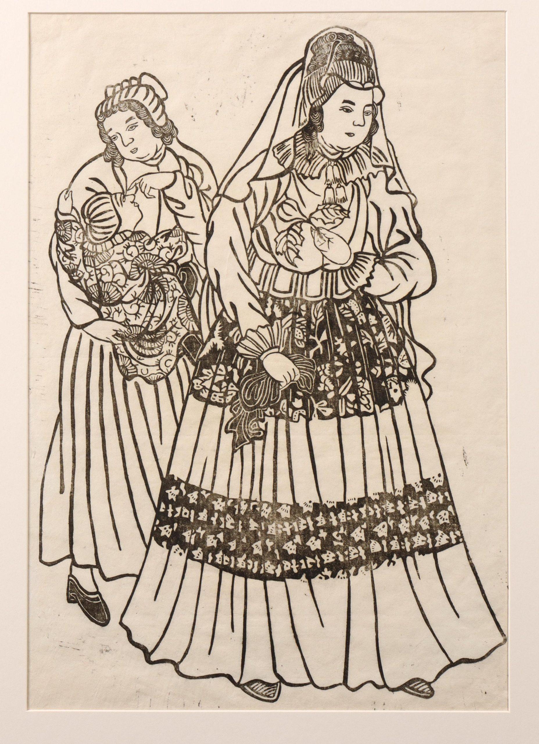Antique Japanese Woodblock - Dutch Lady with Child and Servant - Meiji Period

attributed to Utagawa Kuniteru II

 

Yokohama-e - Yokohama-e are prints depicting foreigners in Yokohama after Japan was opened to trade with the West the 1850s.