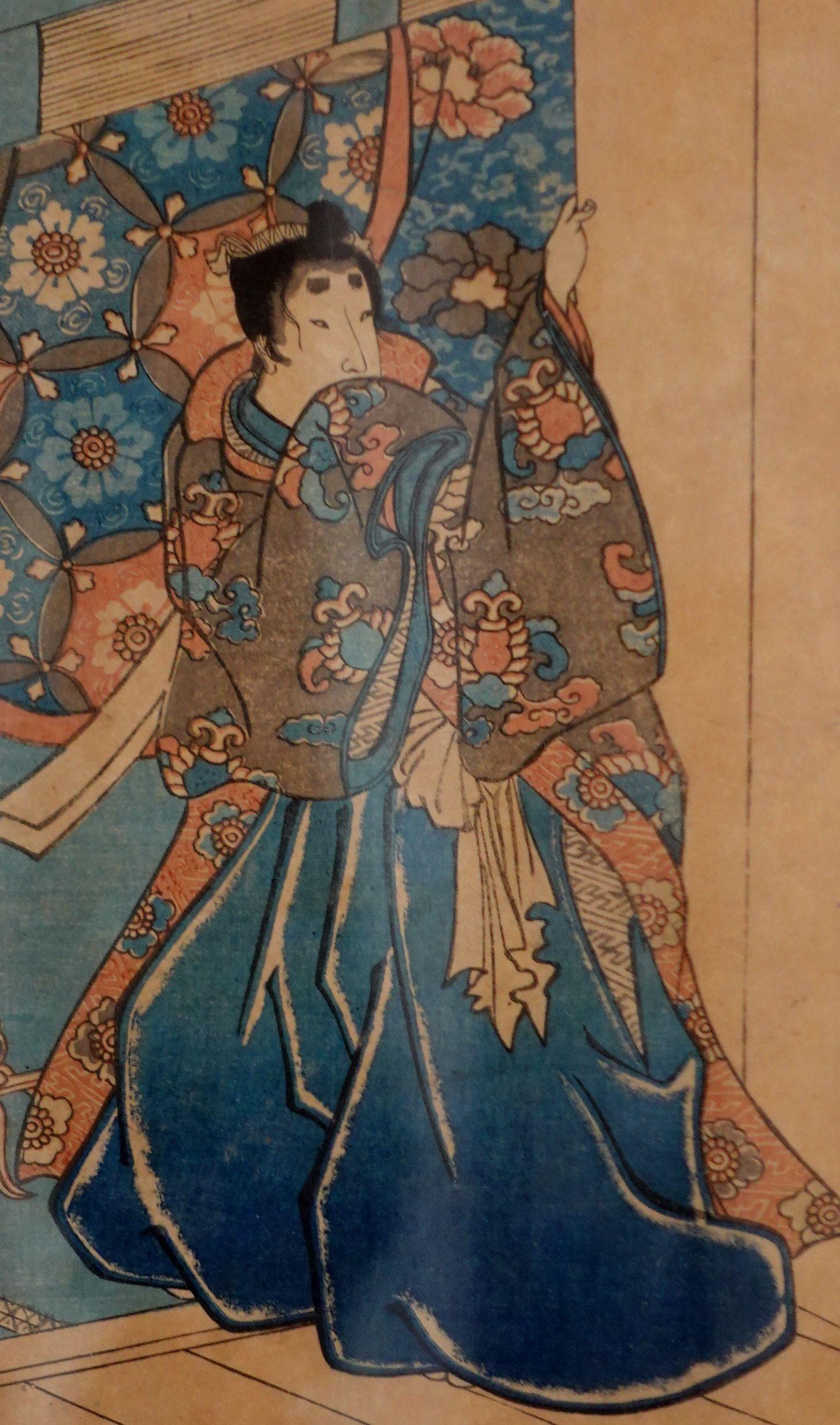 19th Century Antique Japanese Woodblock Print by Utagawa Kuniyoshi (1797-1861) 一勇齋國芳 Ric.J004 For Sale