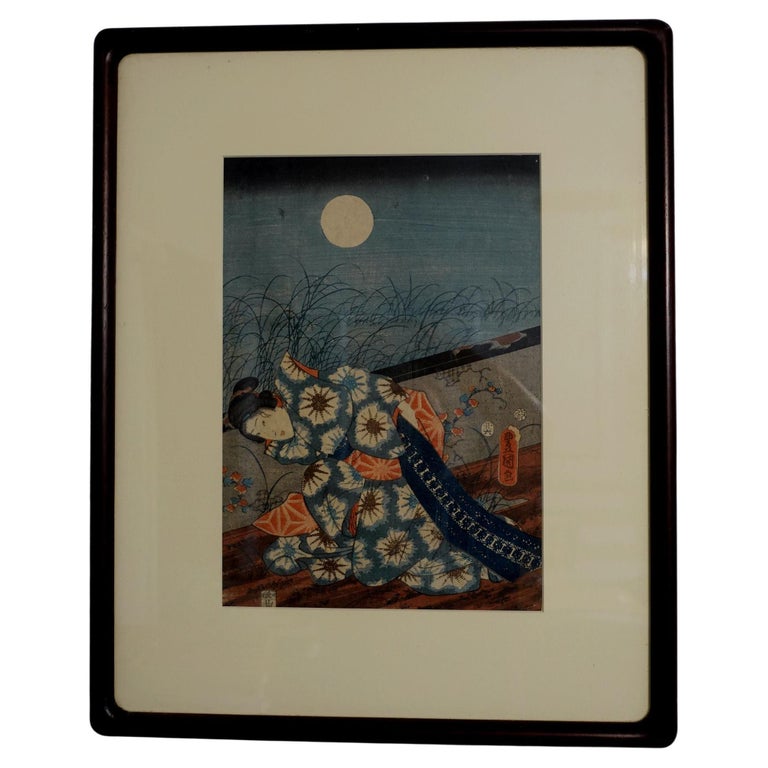 Antique Japanese Woodblock Print By Utagawa Toyokuni Iii 1786 1964