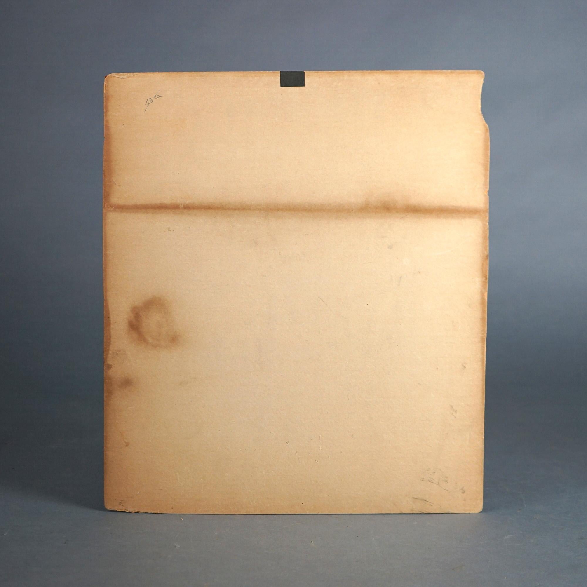 Antique Japanese Woodblock Print of a Woman by Hiroshige C1920 3