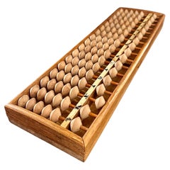 Antikes japanisches Abacus-Rechenzeugzeug aus Holz 