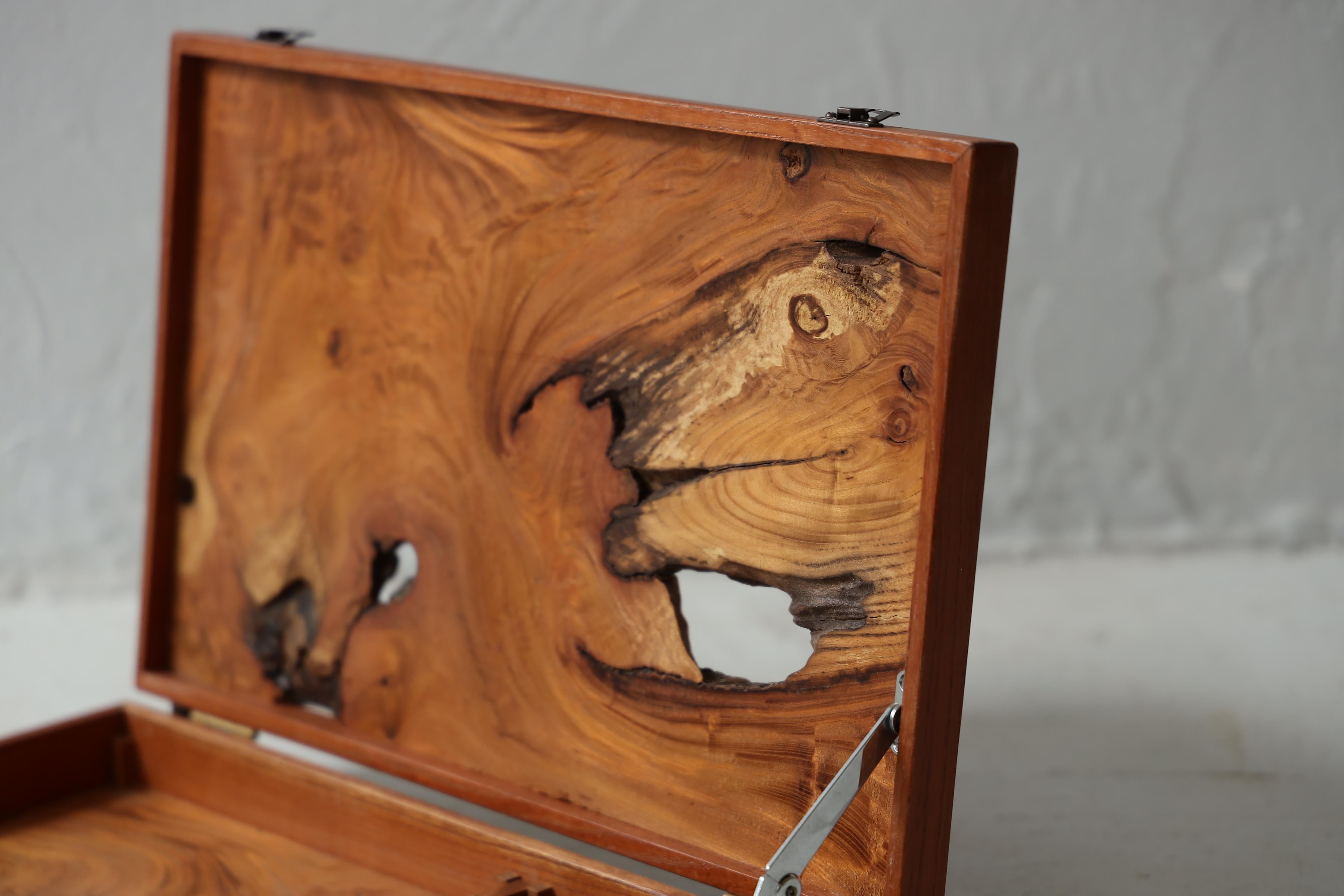 Showa Antica scatola giapponese in legno , Japandi, Wabi-sabi in vendita