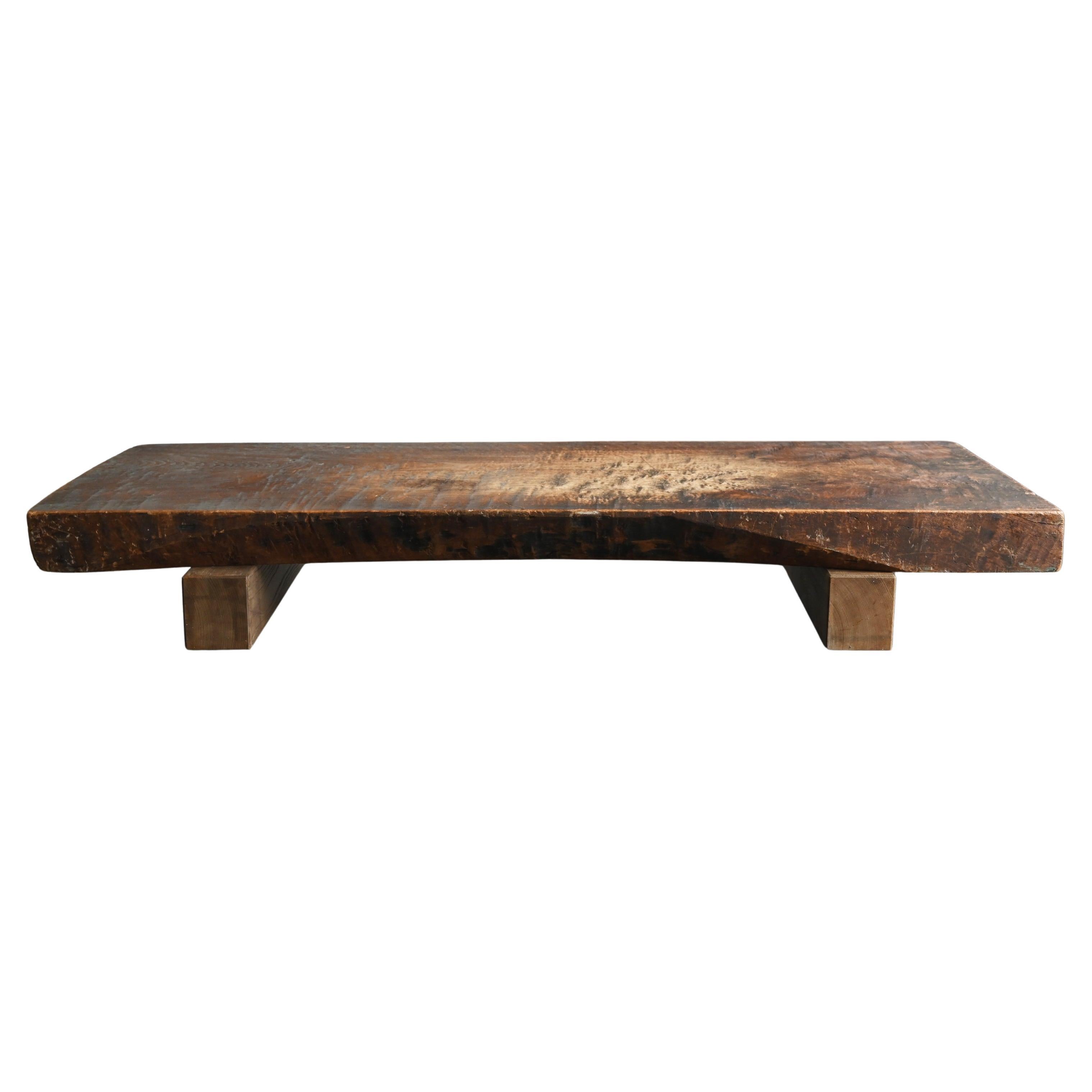 Table basse japonaise ancienne en bois / 1868-1920 / Table basse Wabi-Sabi