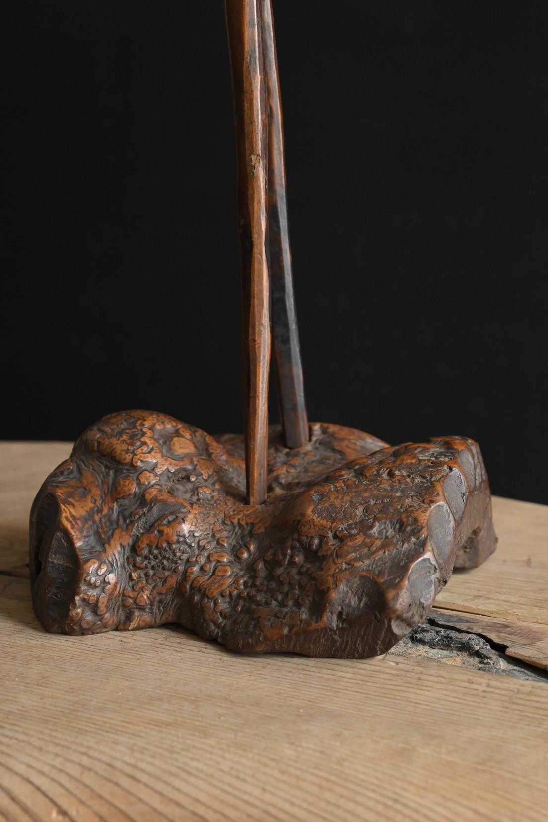Antica statuetta di gru giapponese in legno / 20° secolo / scultura in Wood in vendita 3