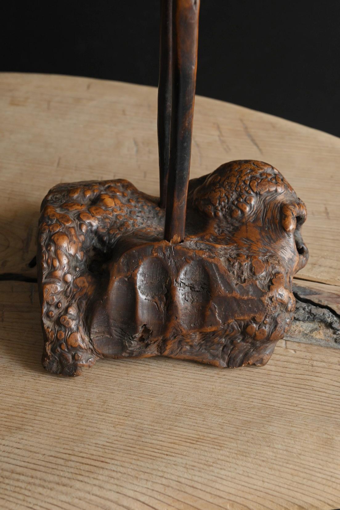 Antica statuetta di gru giapponese in legno / 20° secolo / scultura in Wood in vendita 8